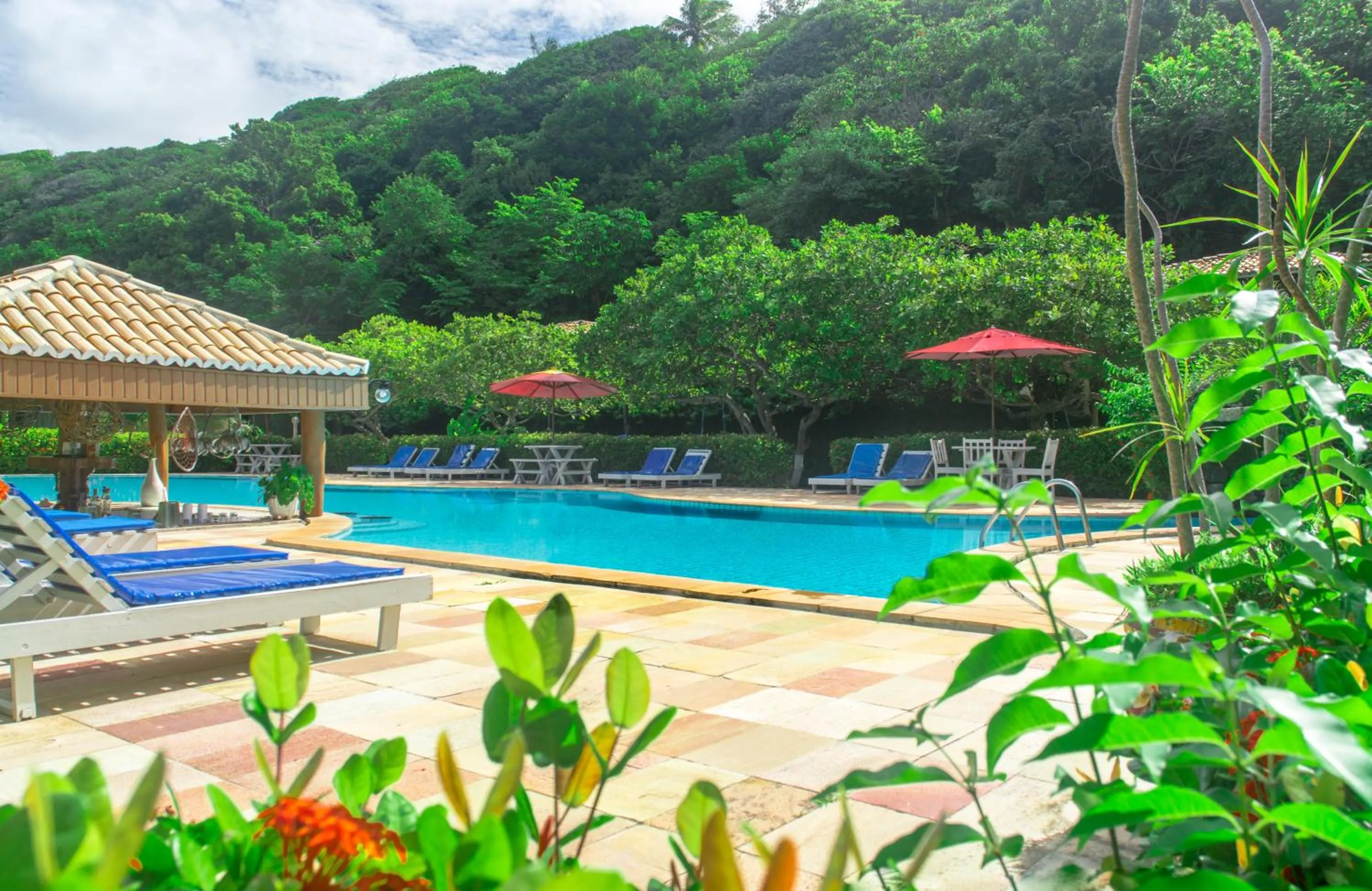 Pool view in Pousada do Forte
