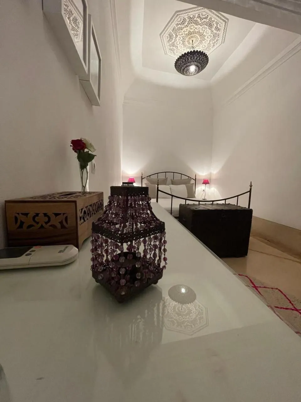 Bed in Riad Dar El Gnaouia