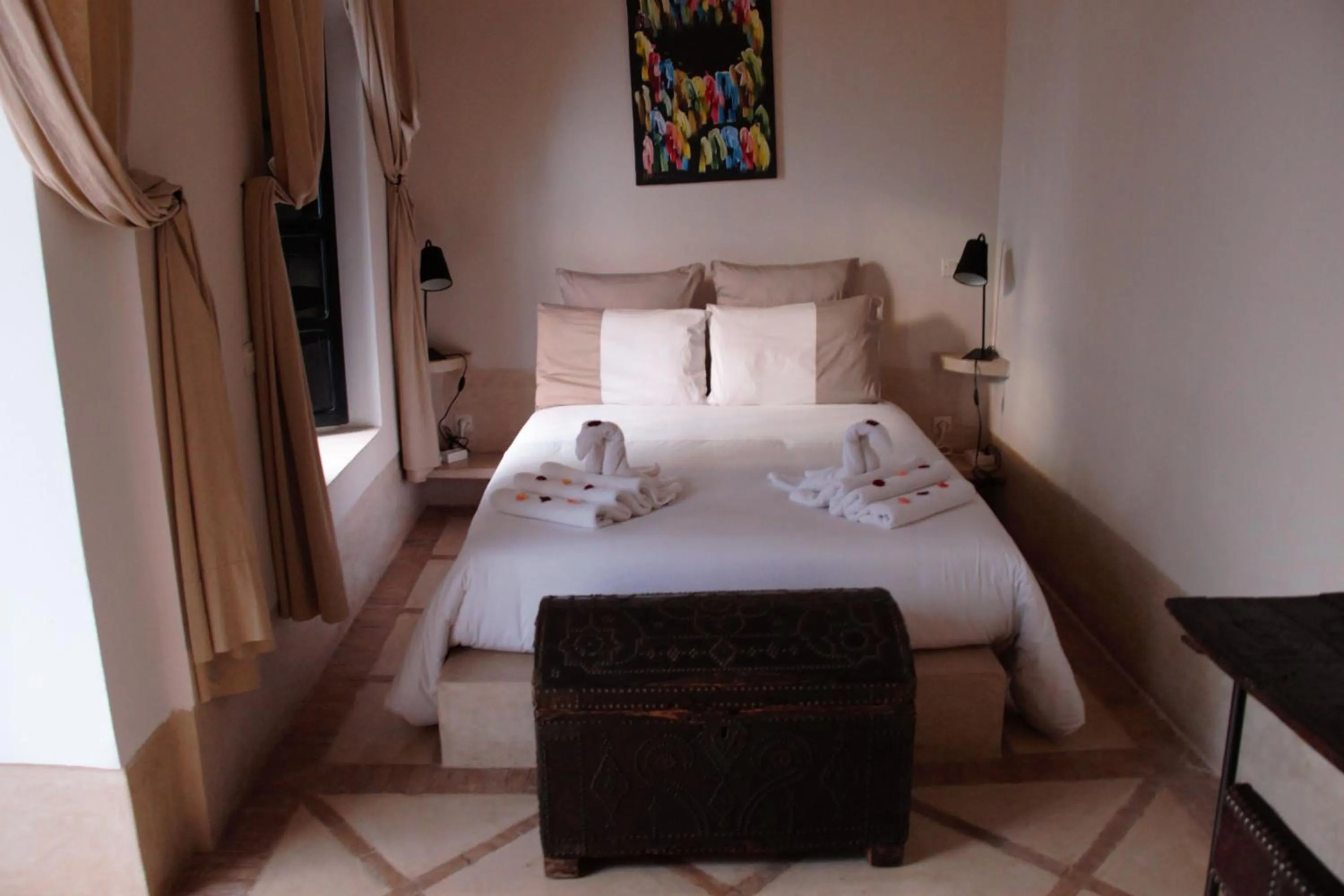 Bed in Riad Dar El Gnaouia