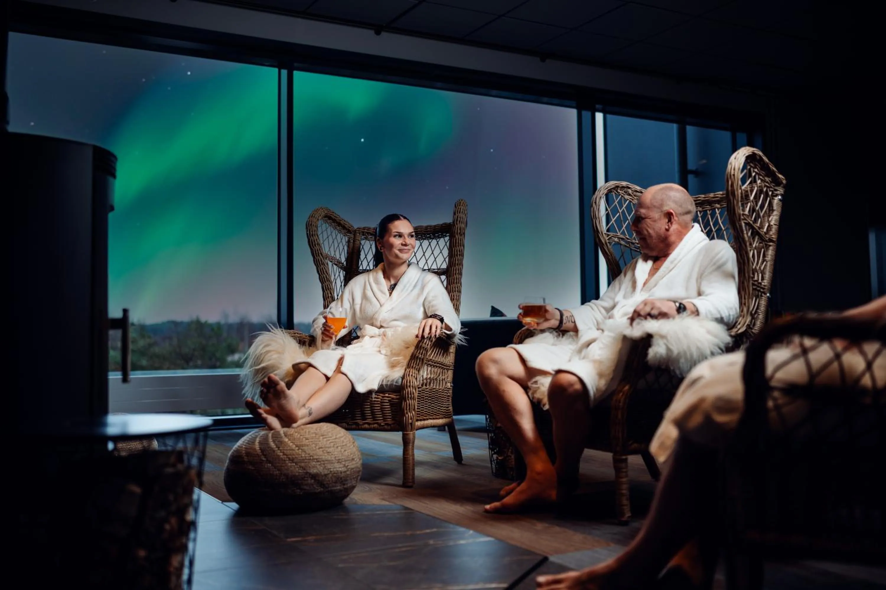 fireplace in Hotelli Sodankylä