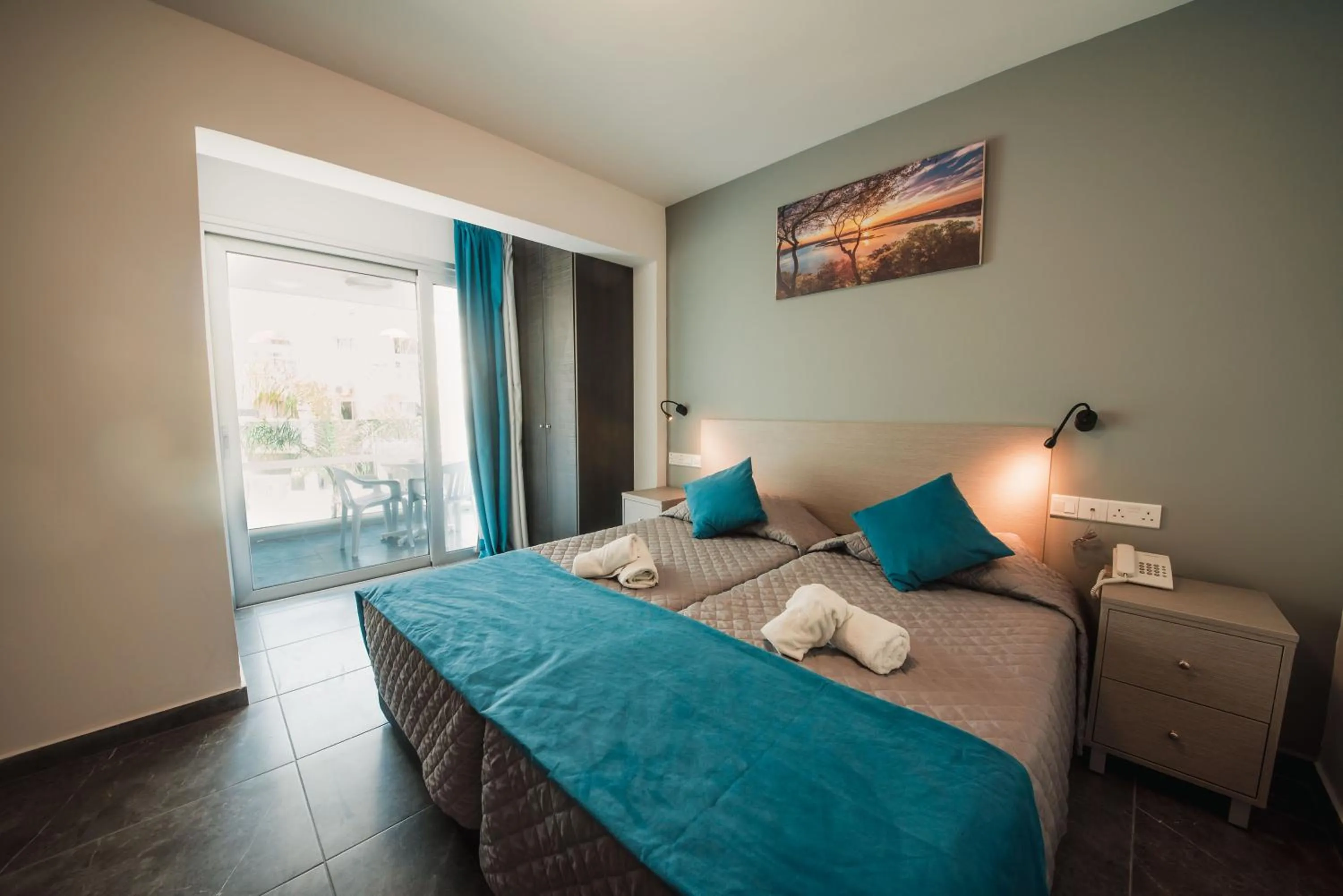 Bed in A Maos Hotel Apartments