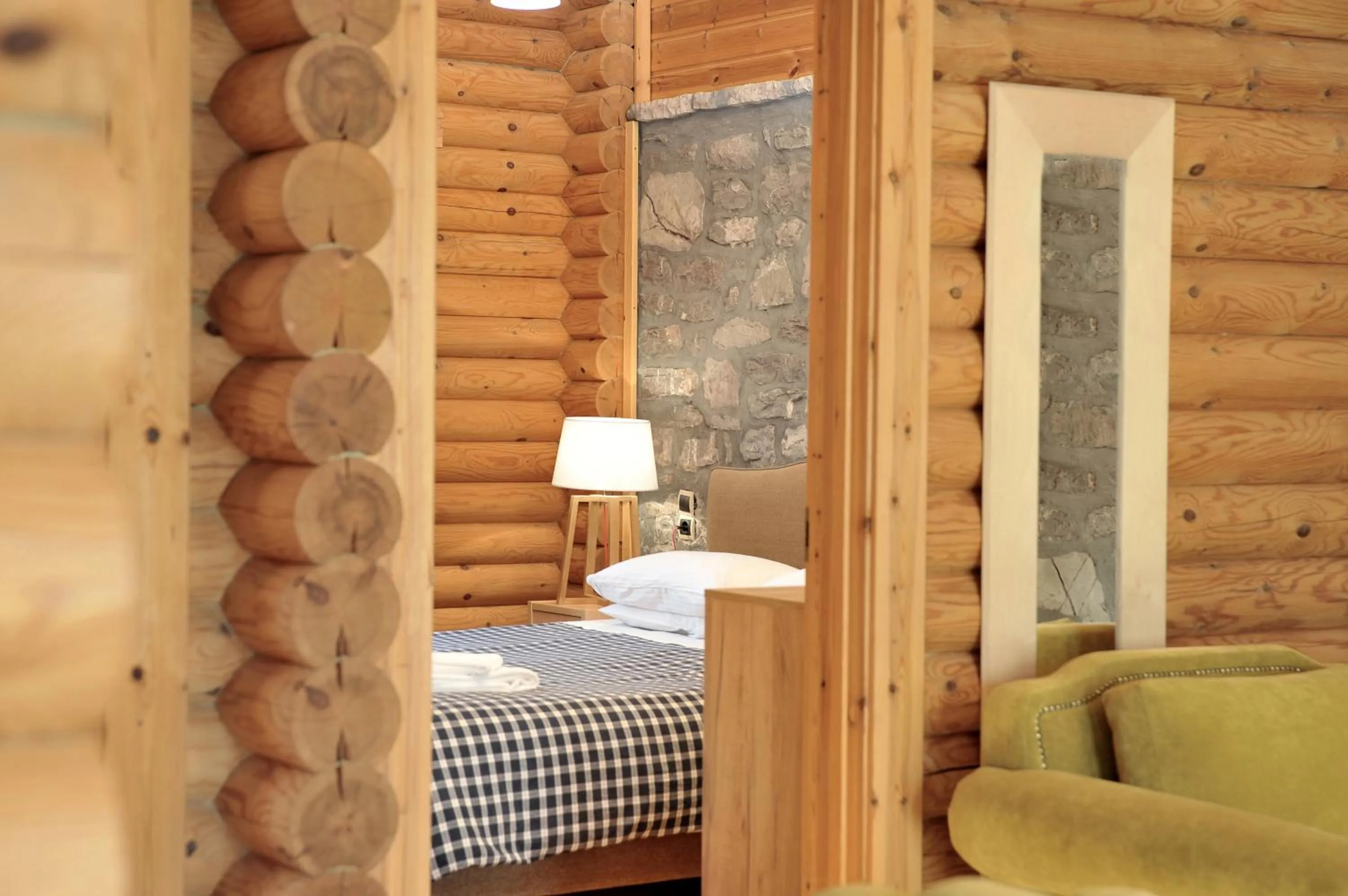 Bed in Xenios Chalet