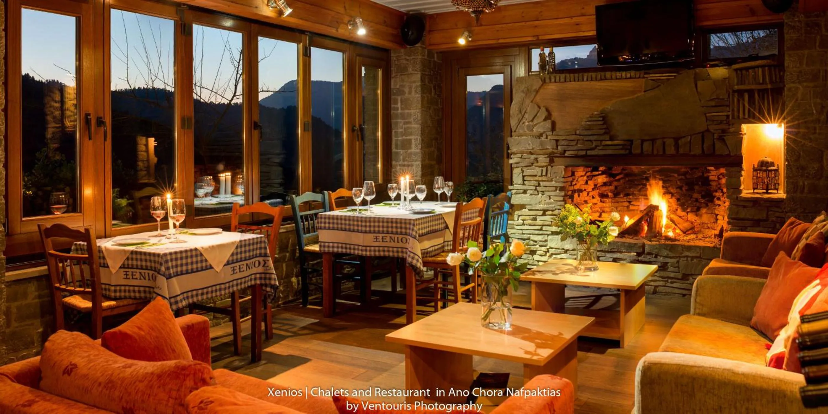 Living room in Xenios Chalet