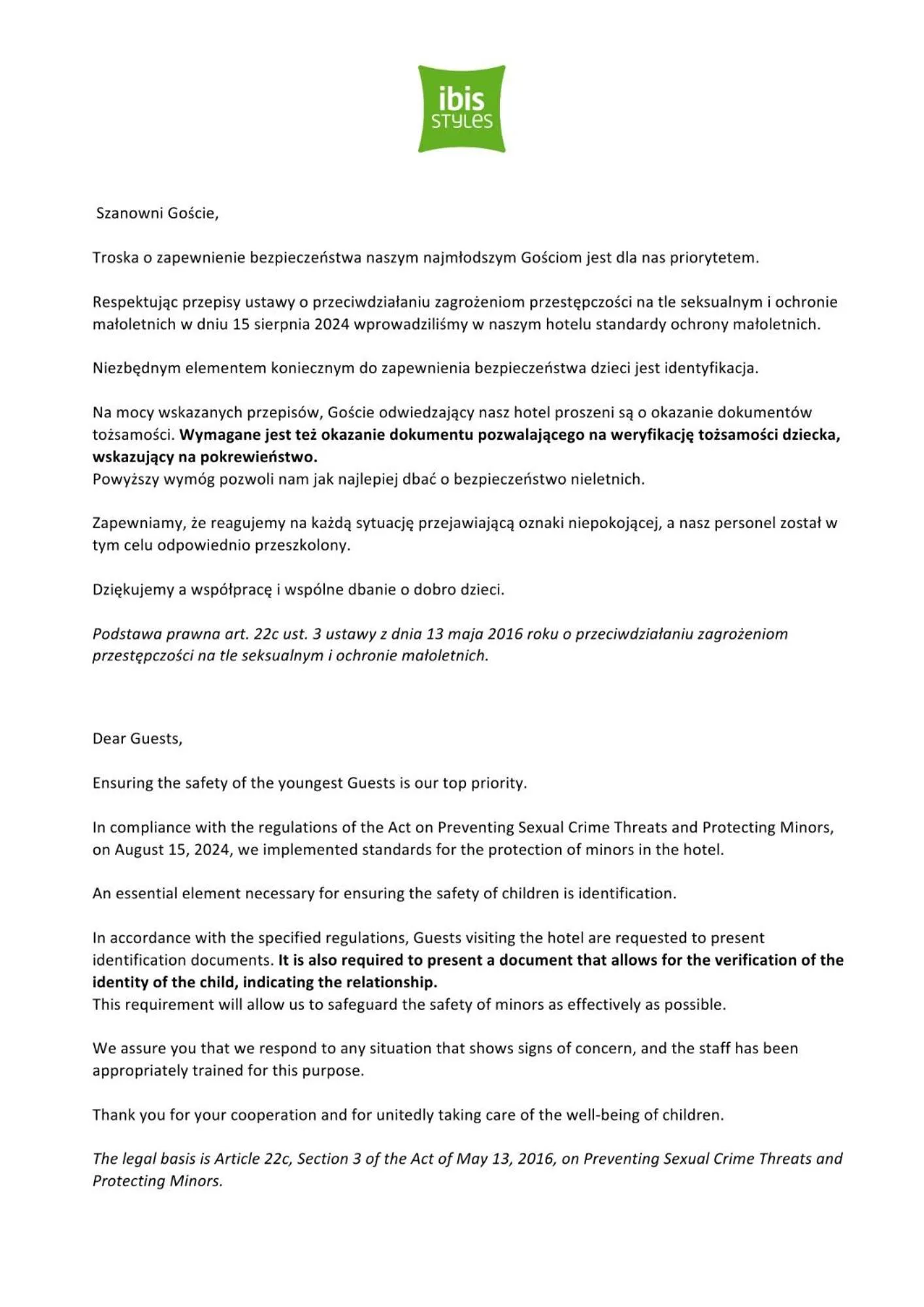 Text overlay in ibis Styles Wałbrzych