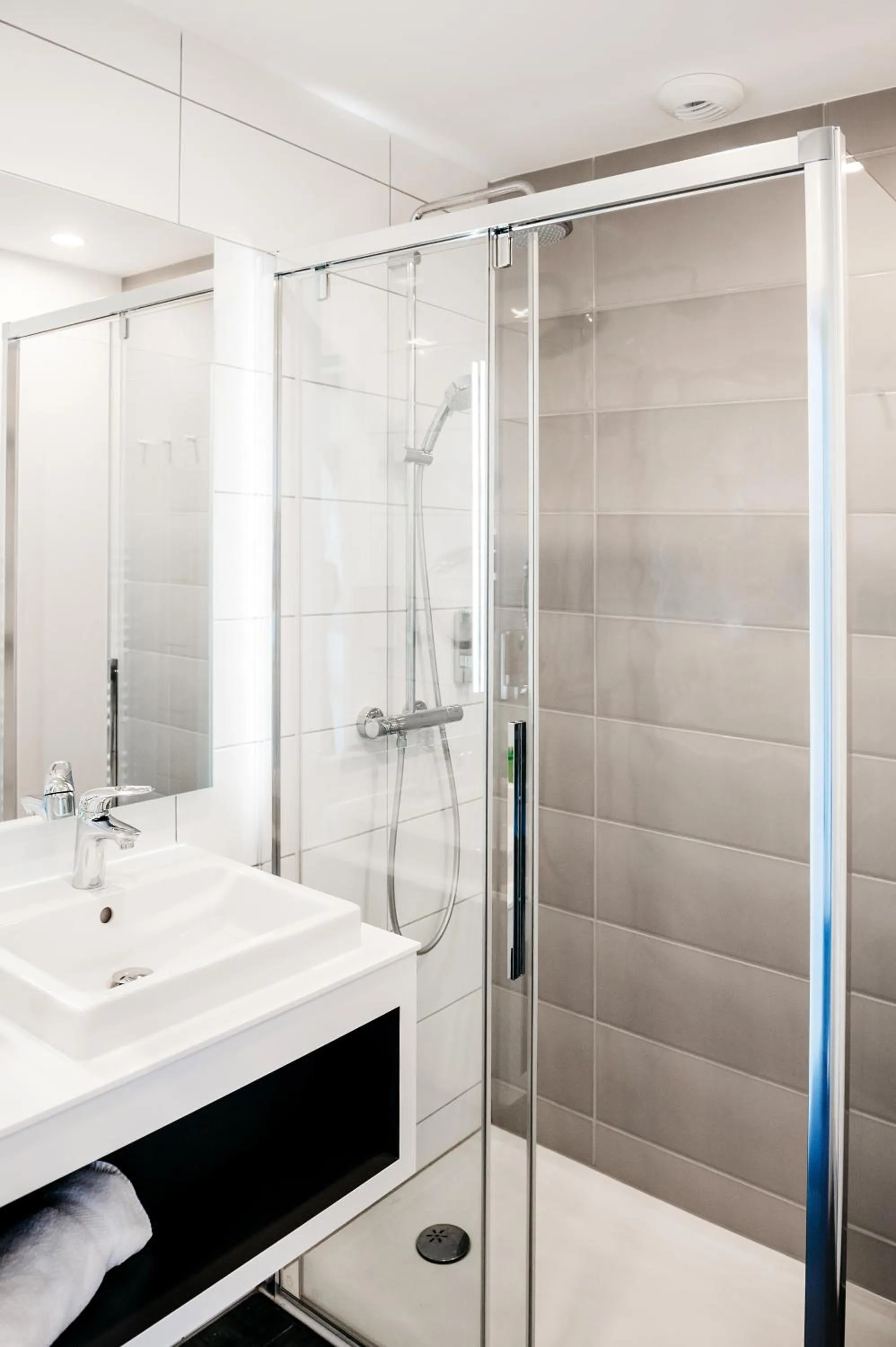 Shower in Logis Hôtel Restaurant Au Lion Rouge