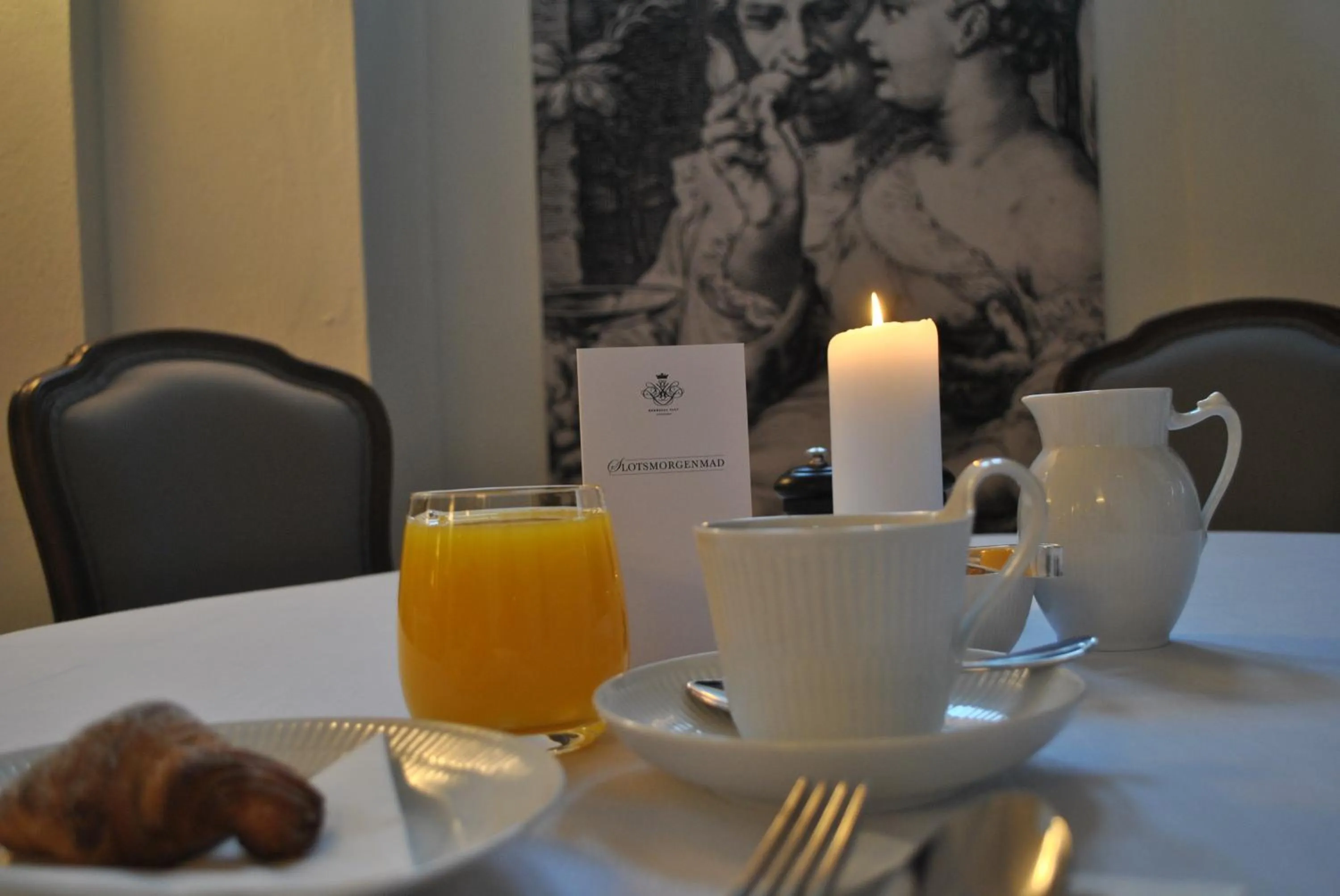 Continental breakfast in Kokkedal Slot Copenhagen