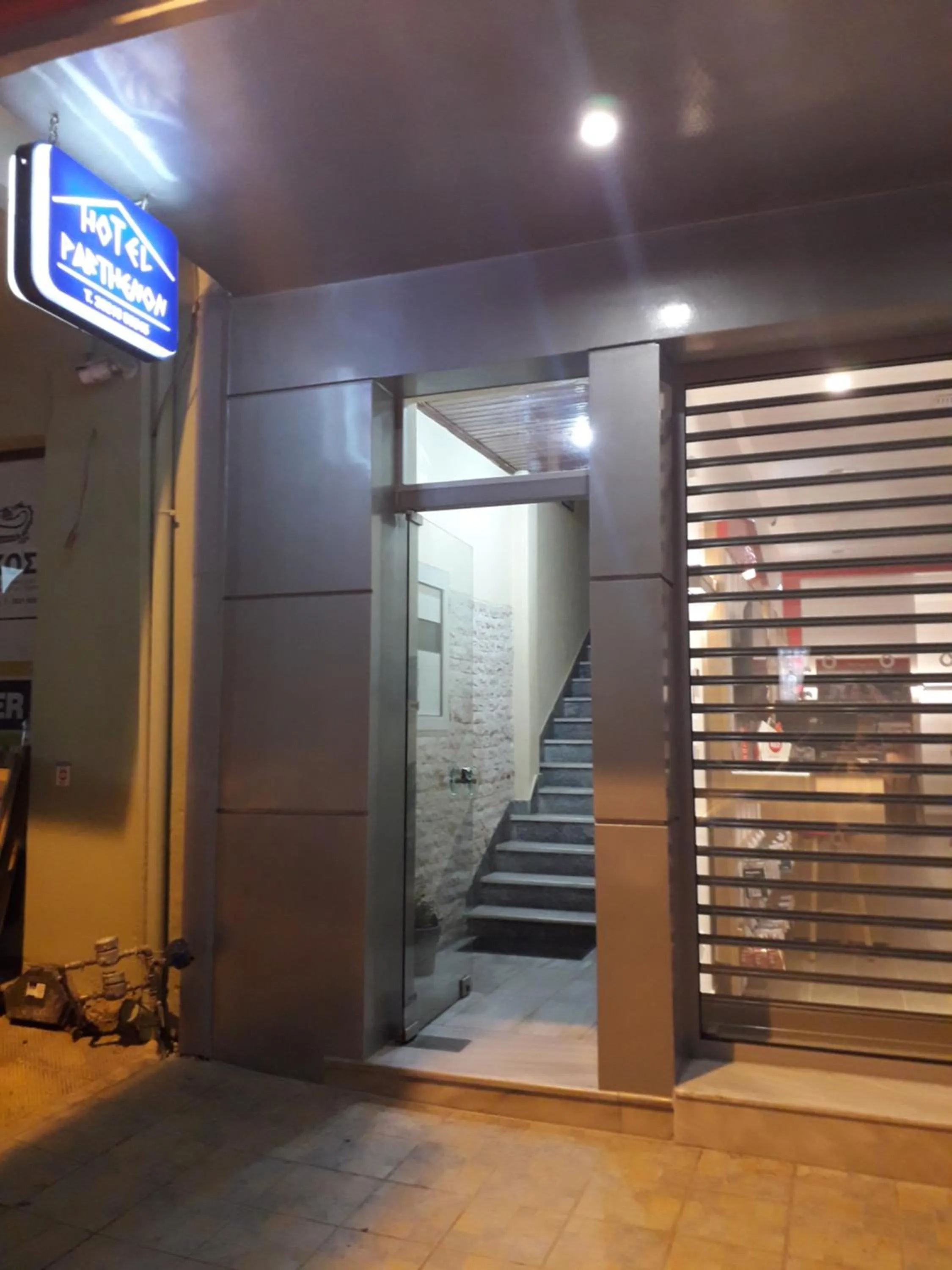 Facade/entrance in Parthenon Hotel