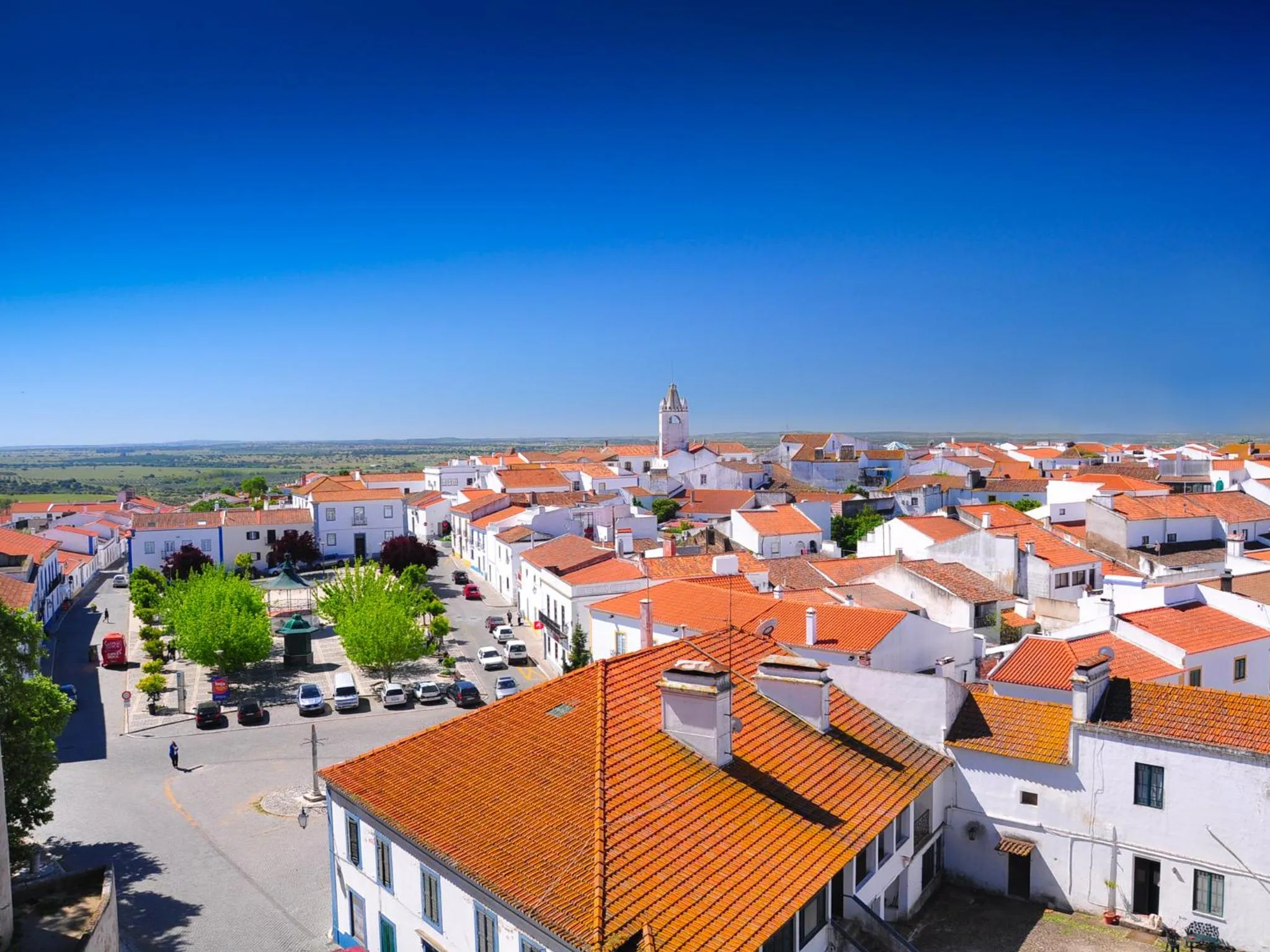 Bird's eye view in Pousada Castelo de Alvito