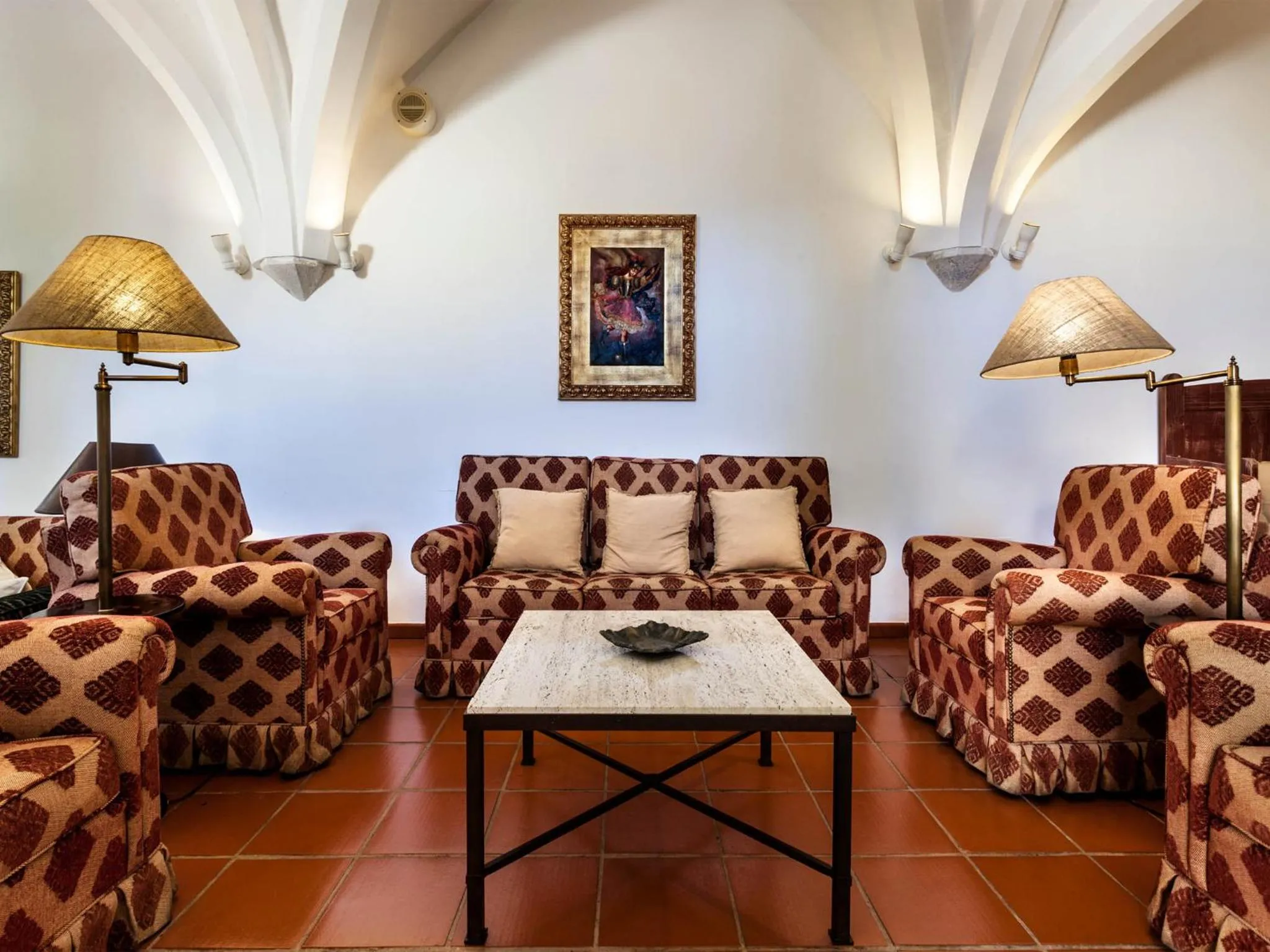 Living room in Pousada Castelo de Alvito