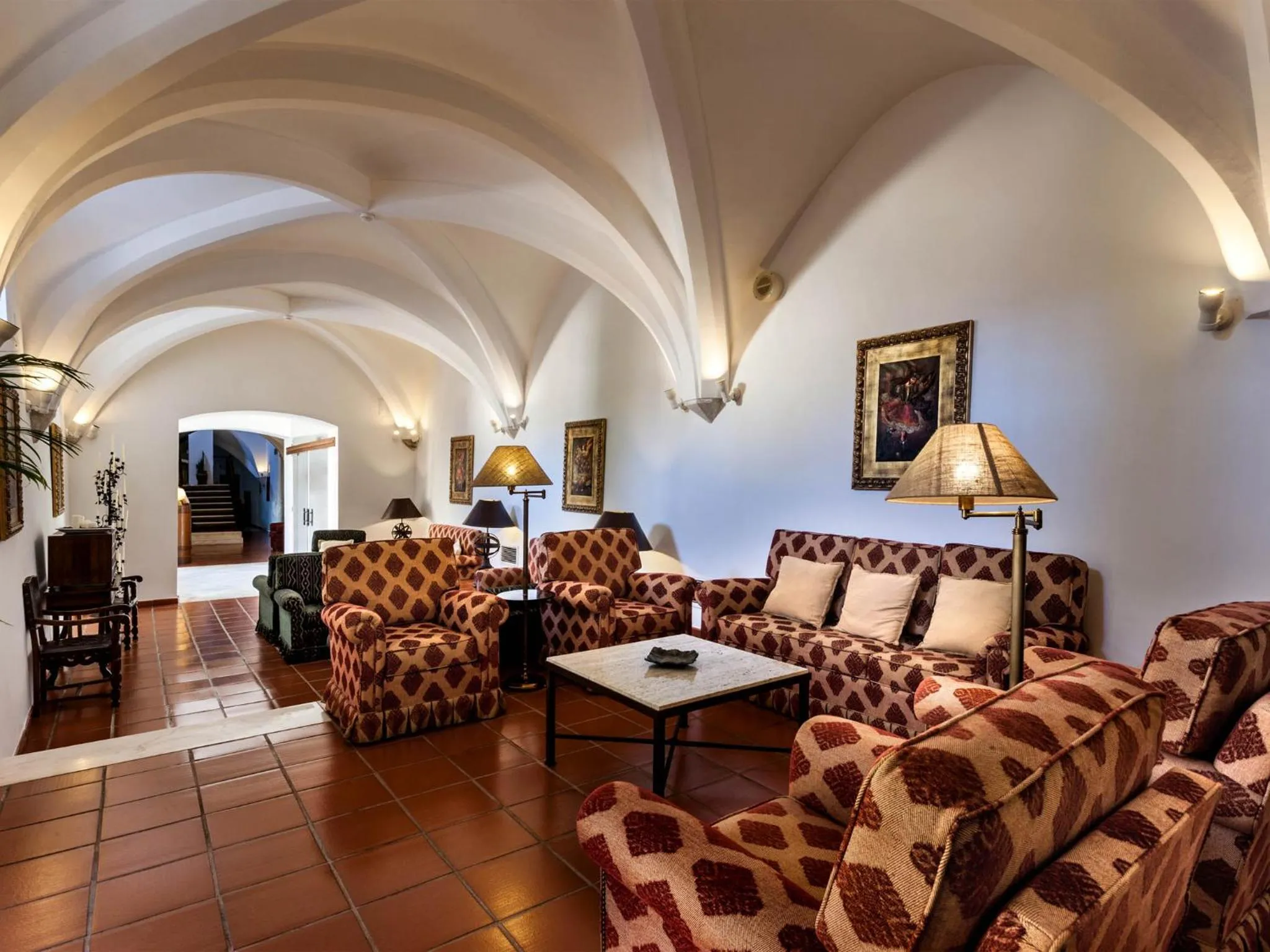Living room in Pousada Castelo de Alvito