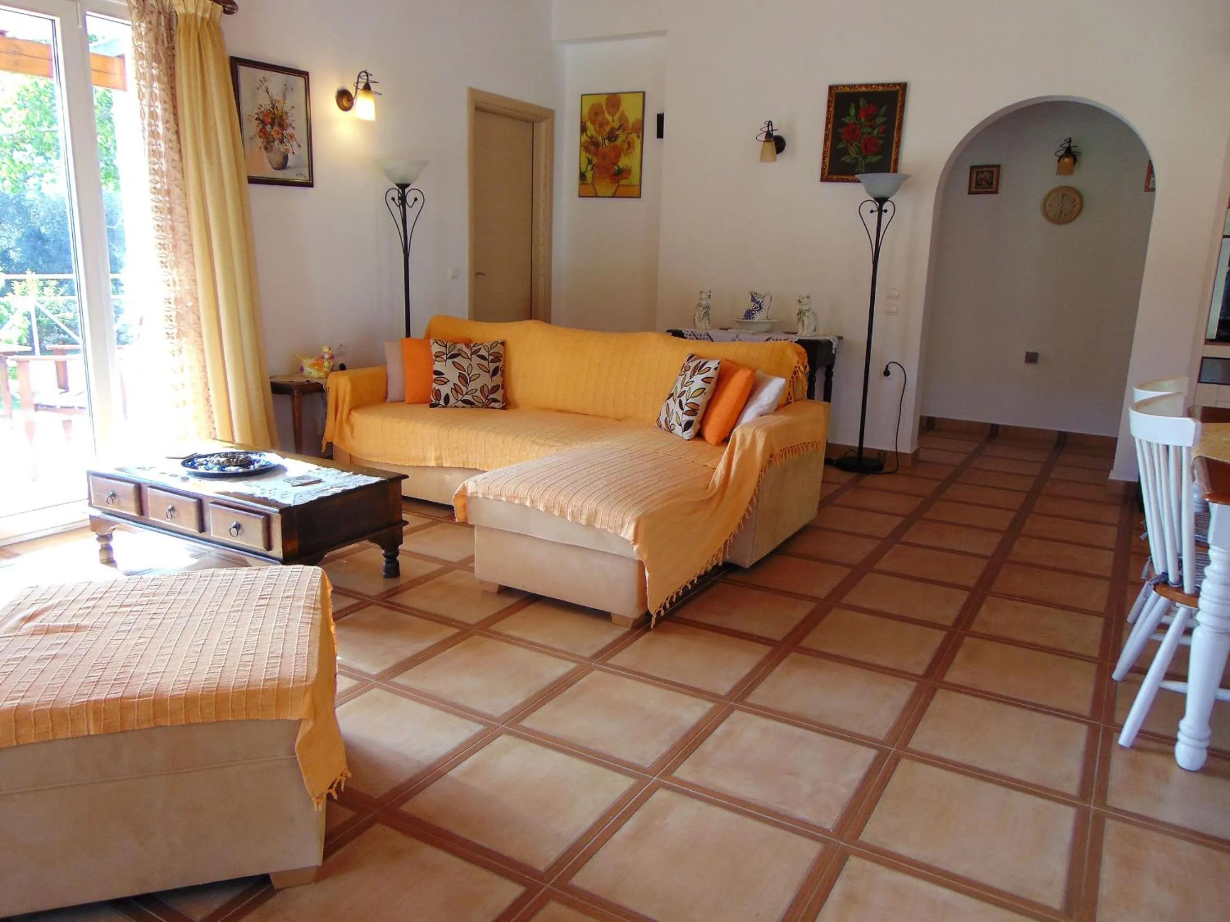 Living room in Villa Grecia