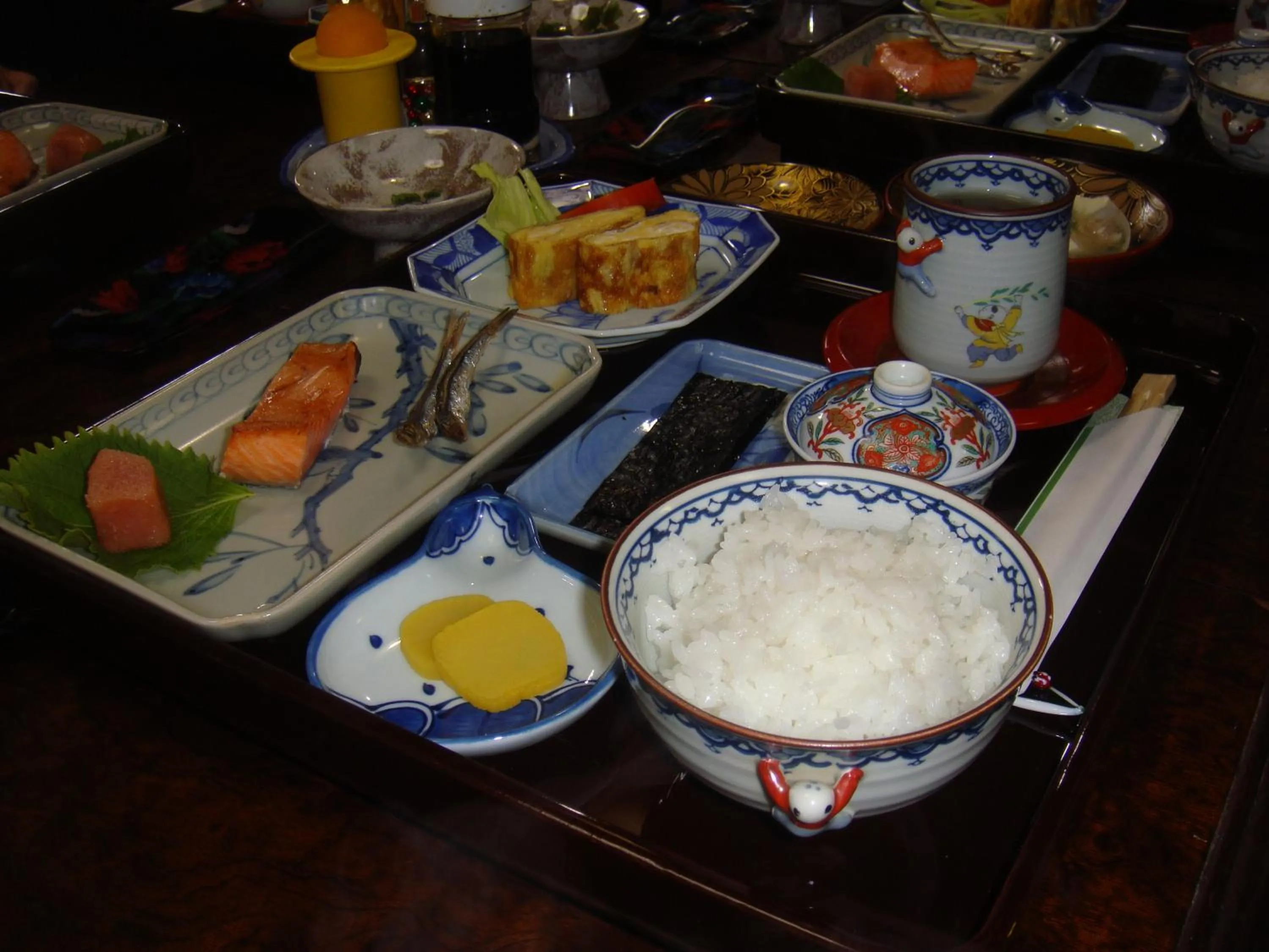 Food in Family Ryokan Kawakyu with Showa Retro, private hot spring