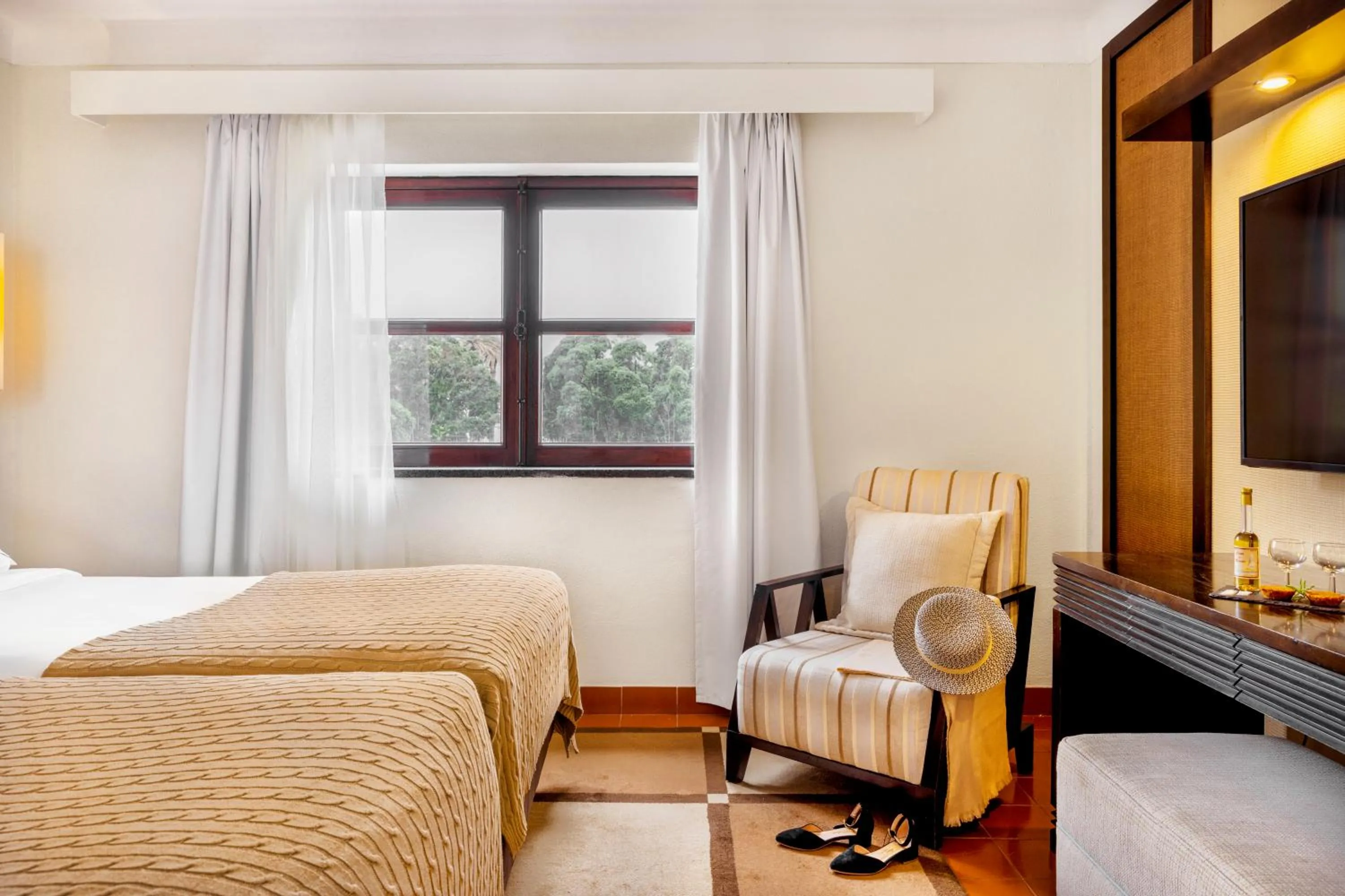 Bed in Pousada Forte da Horta