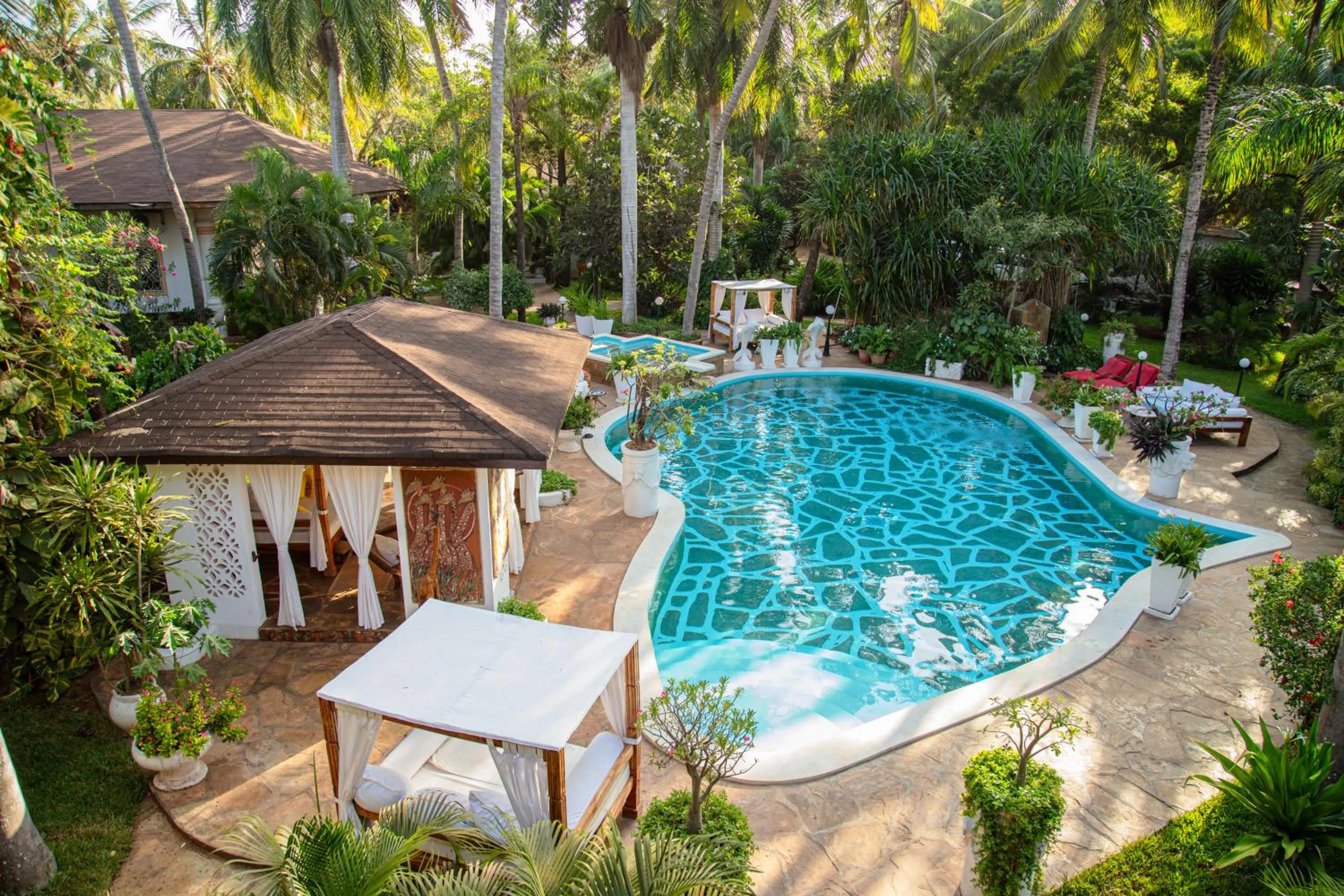 Pool view in African House Resort