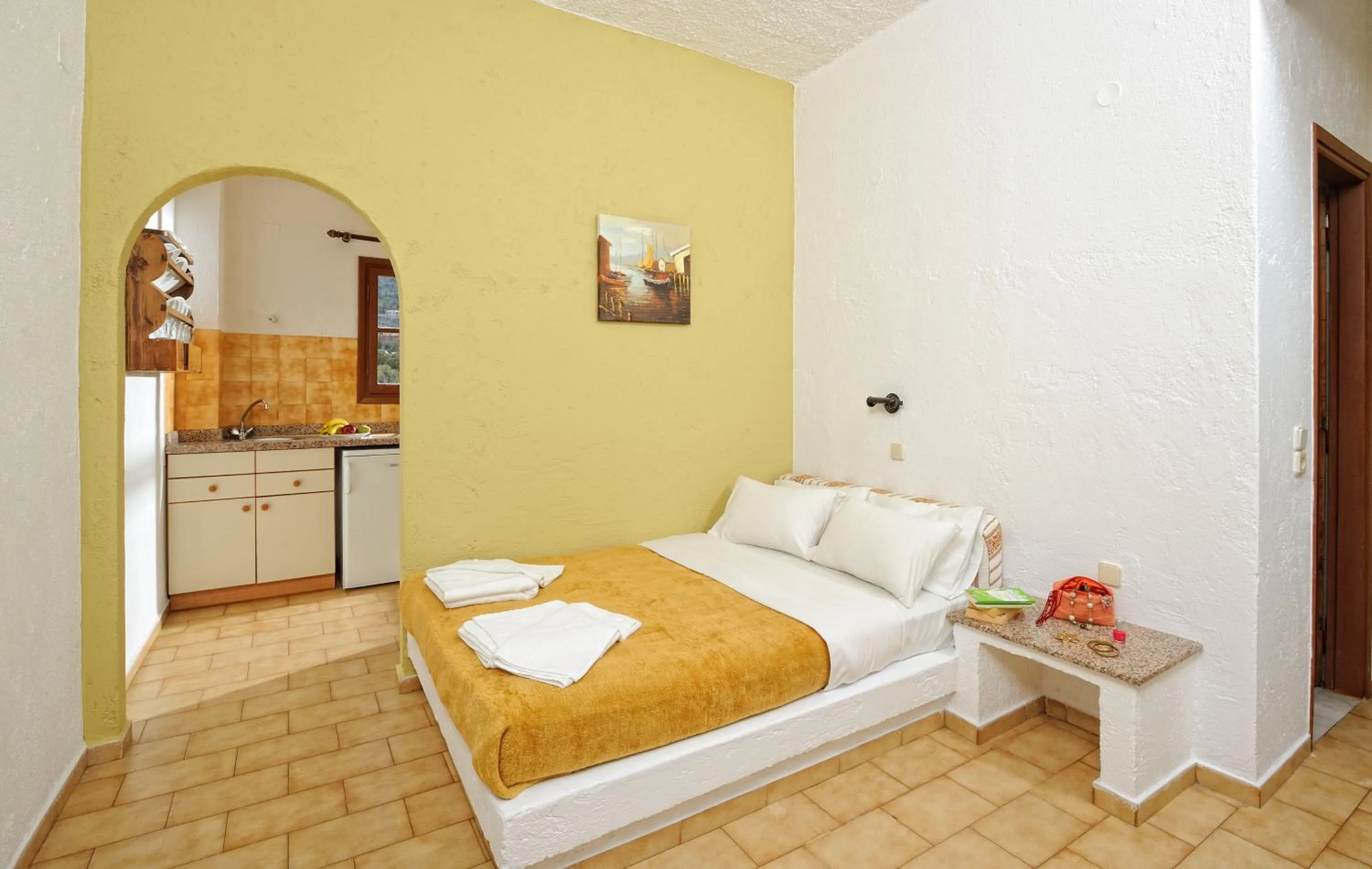 Coffee/tea facilities, Bed in Stelios Residence Apartments