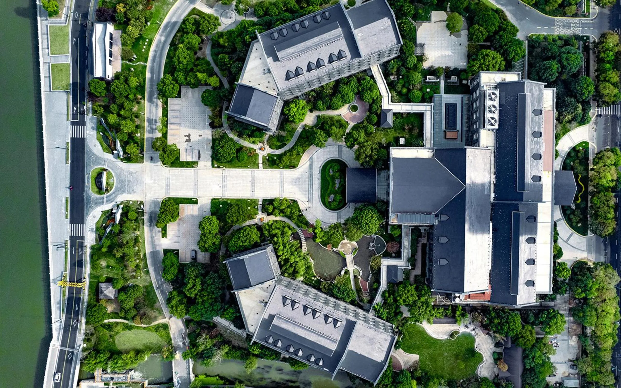 Bird's eye view in Yancheng Shuicheng Hotel