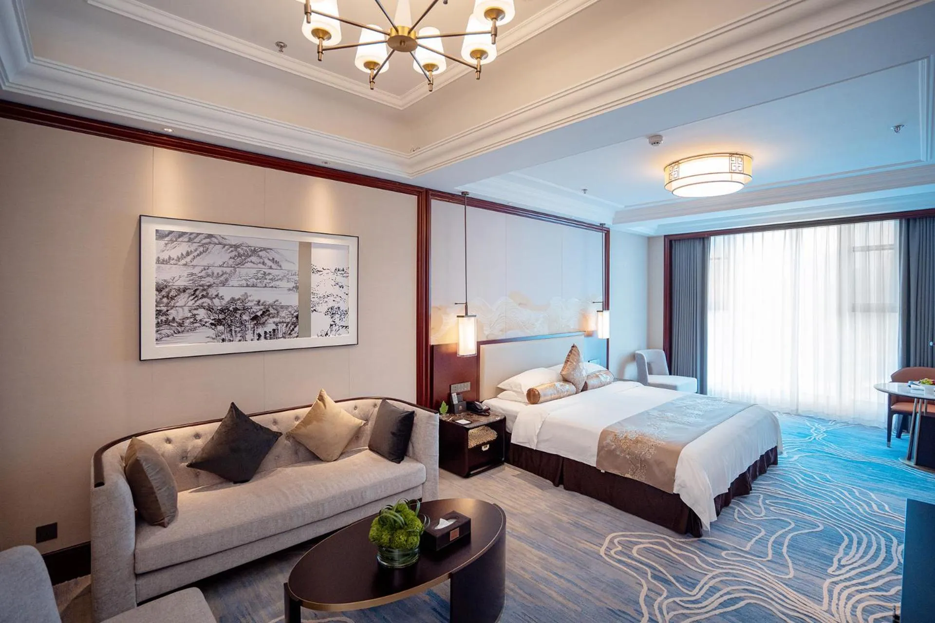 Photo of the whole room, Bed in Yancheng Shuicheng Hotel