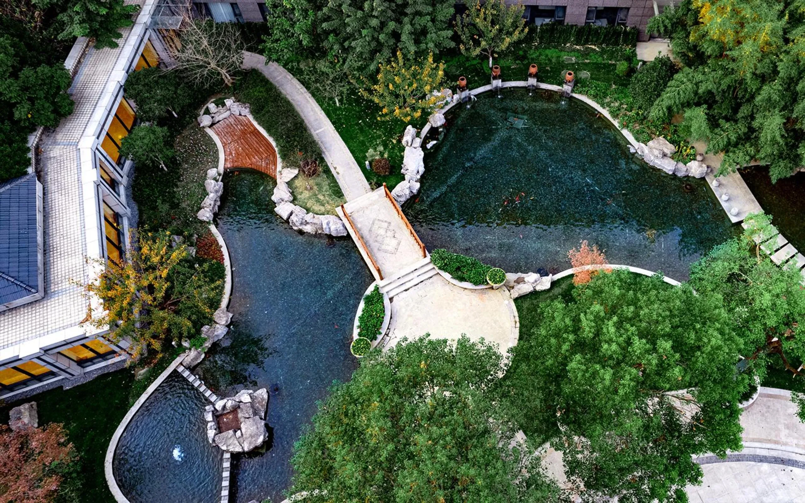 Bird's eye view in Yancheng Shuicheng Hotel