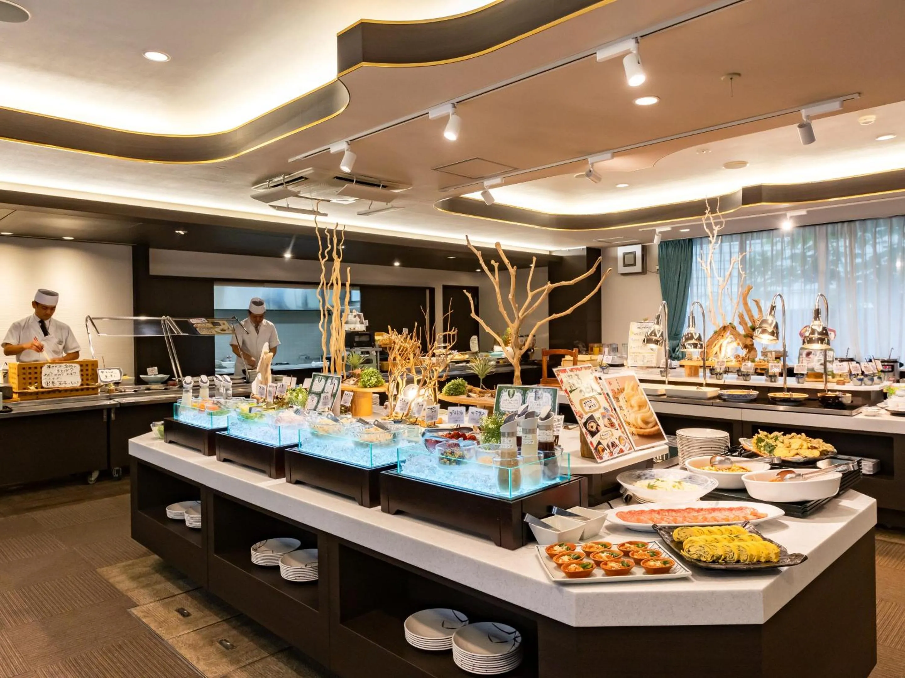 Buffet breakfast in Asagiriso