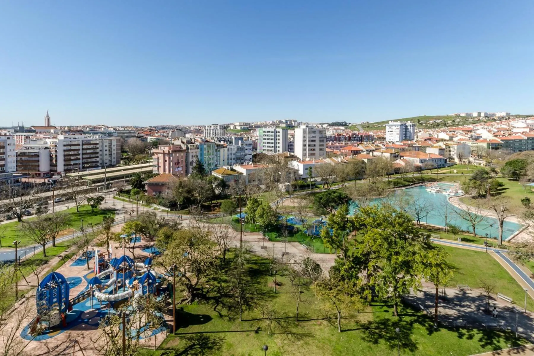 Bird's eye view in Residencial Jardim da Amadora