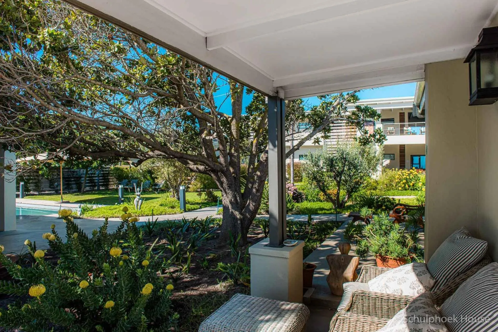 Patio in Schulphoek Seafront House