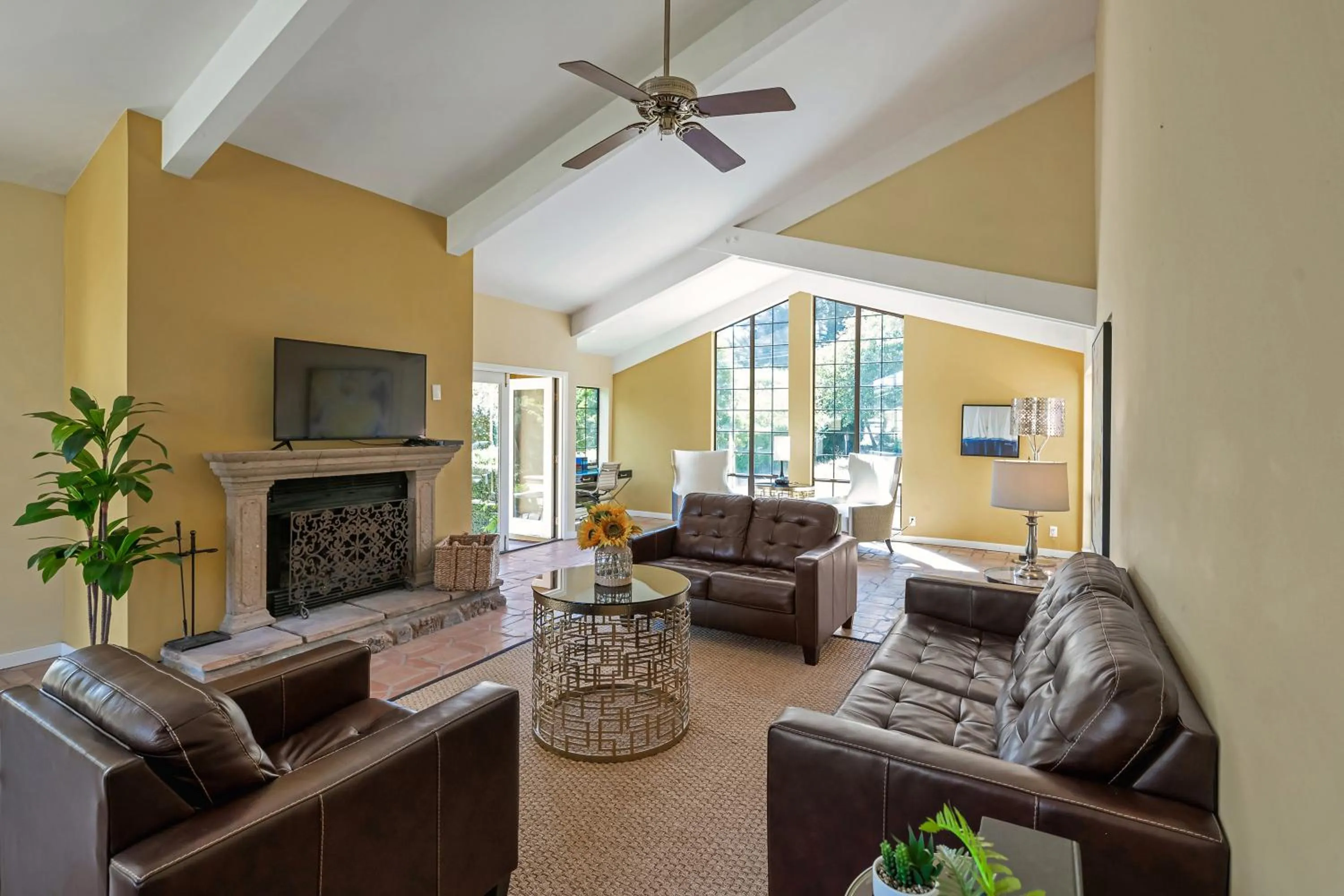 Living room in Sonoma Coast Villa