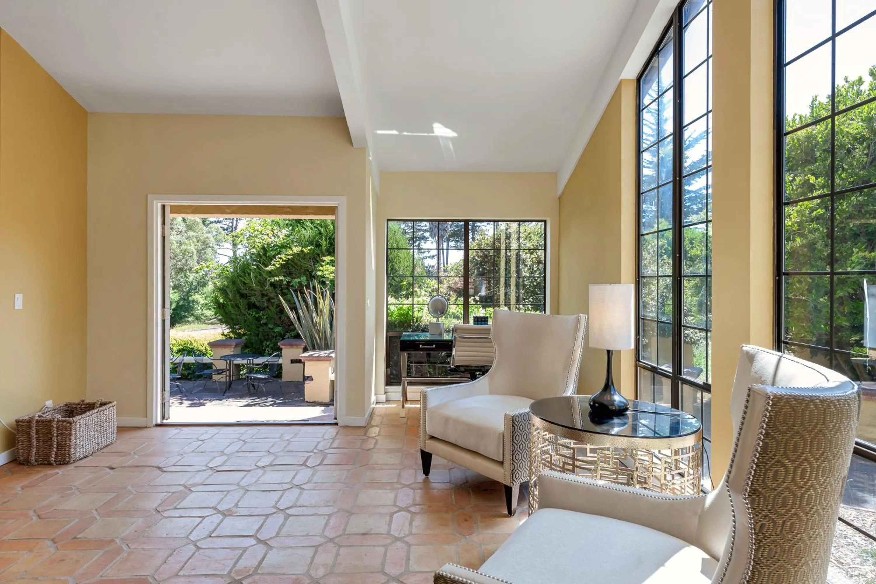 Living room in Sonoma Coast Villa