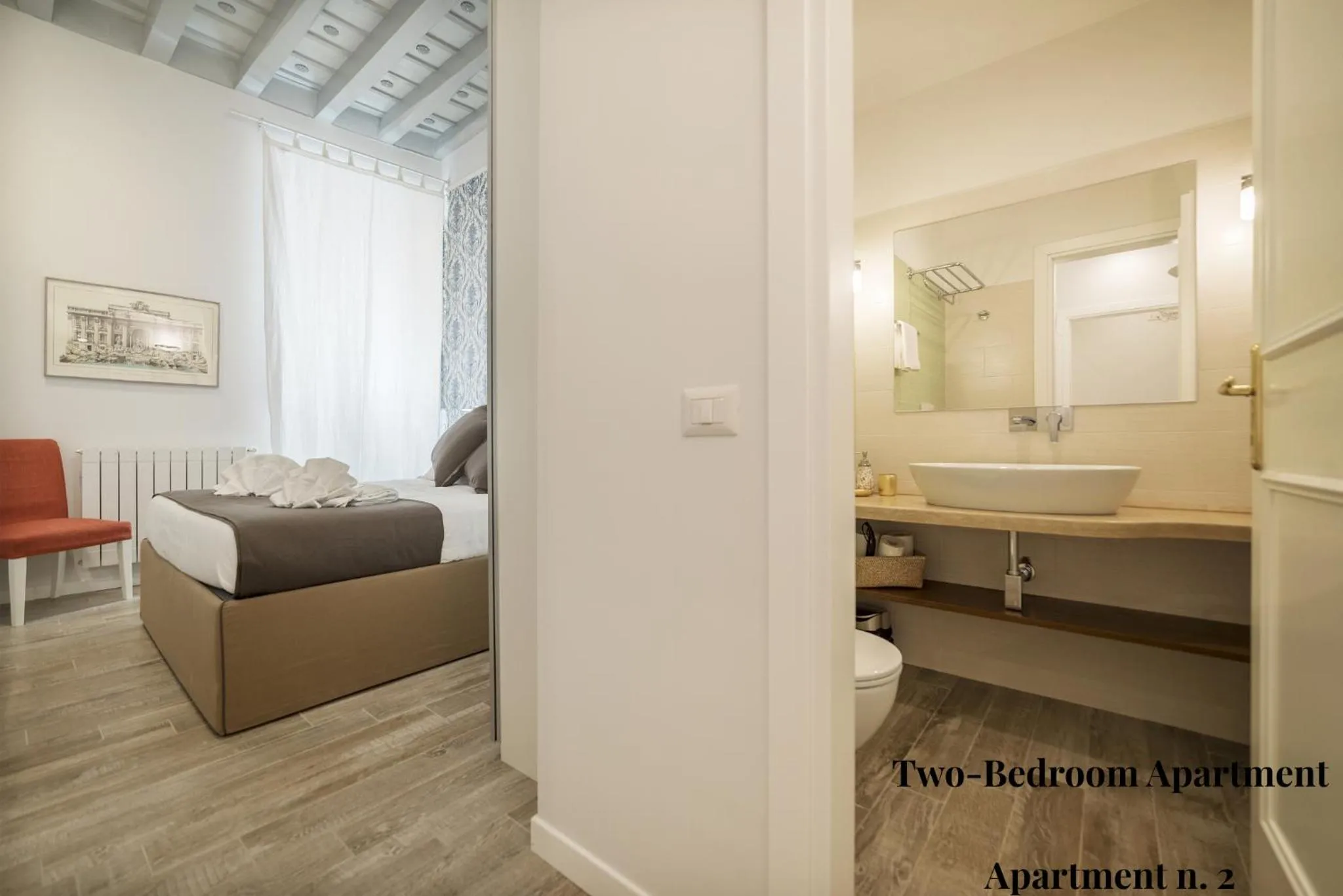 Bathroom, Bed in CS Exclusive Campo de Fiori Palace
