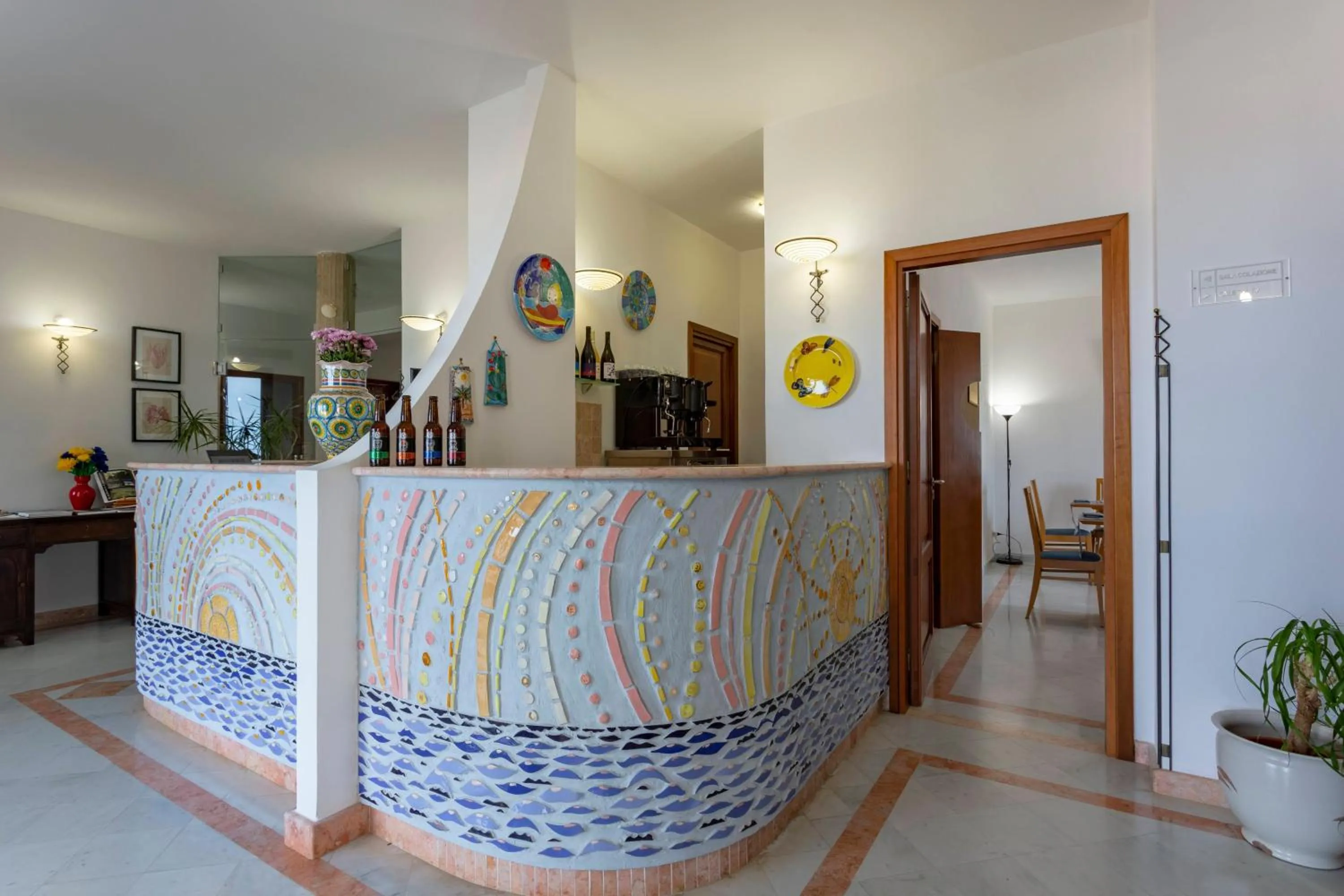 Lobby or reception in Albergo Auralba