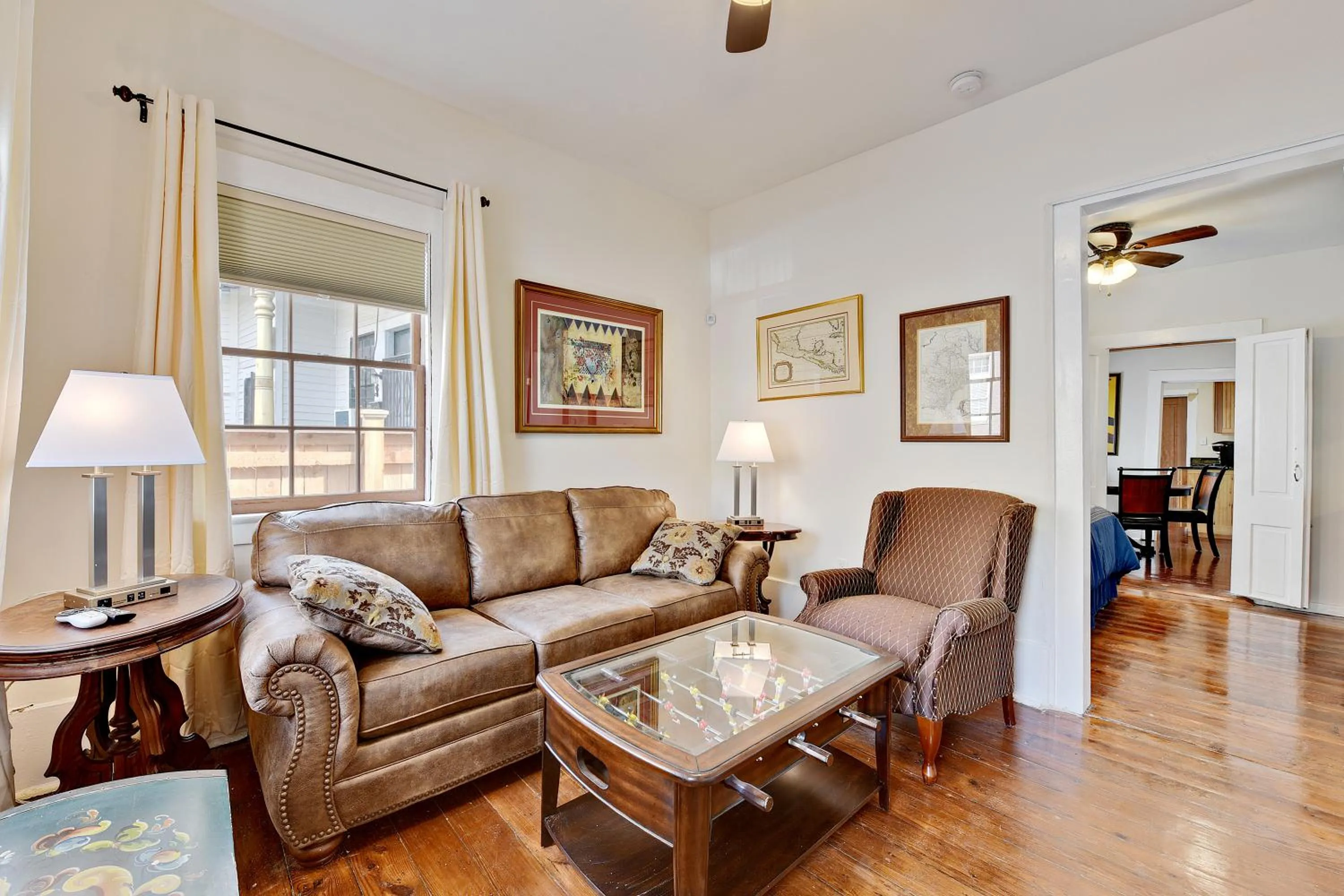 Living room in New Orleans Cottage