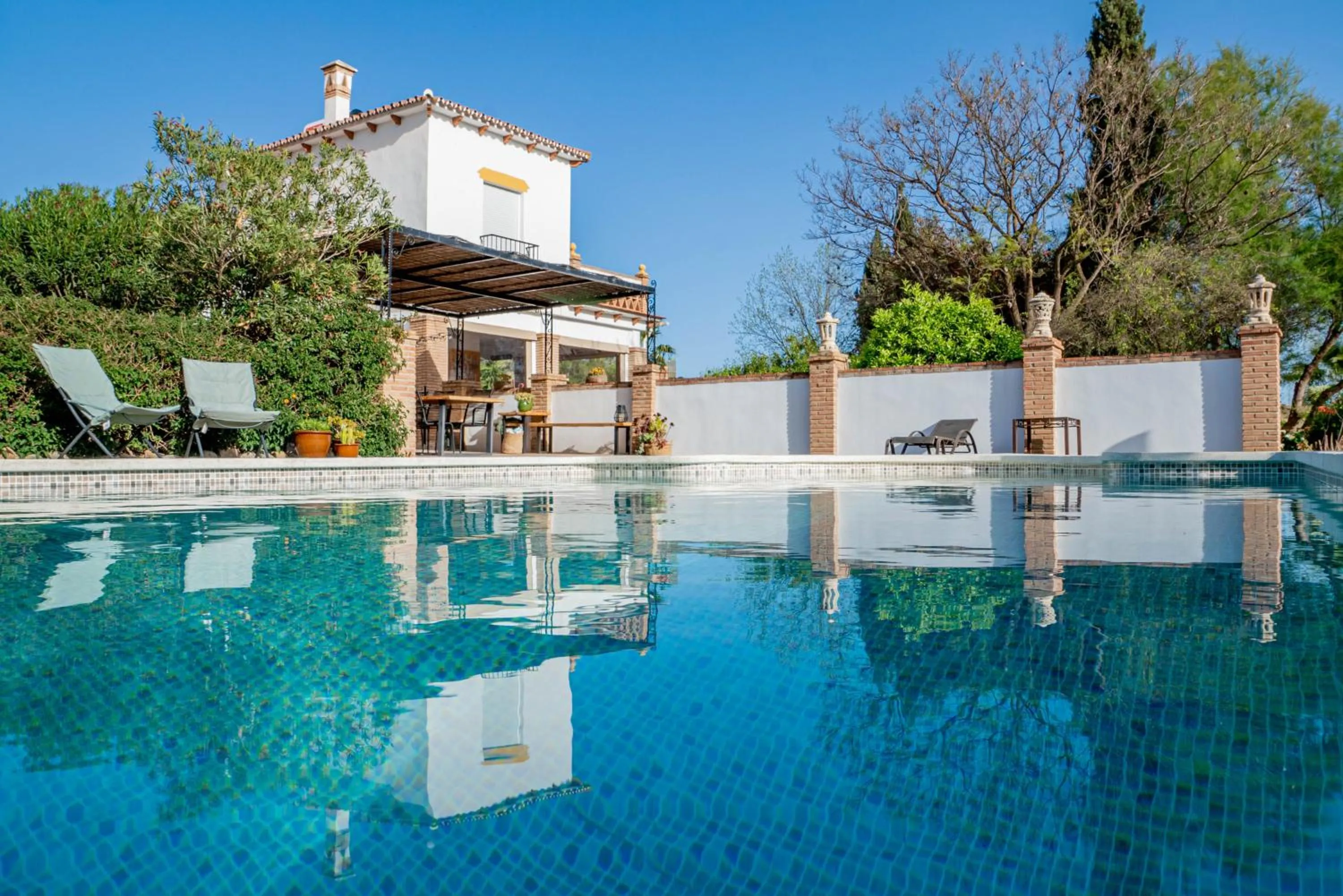 Pool view in Finca El Limonar