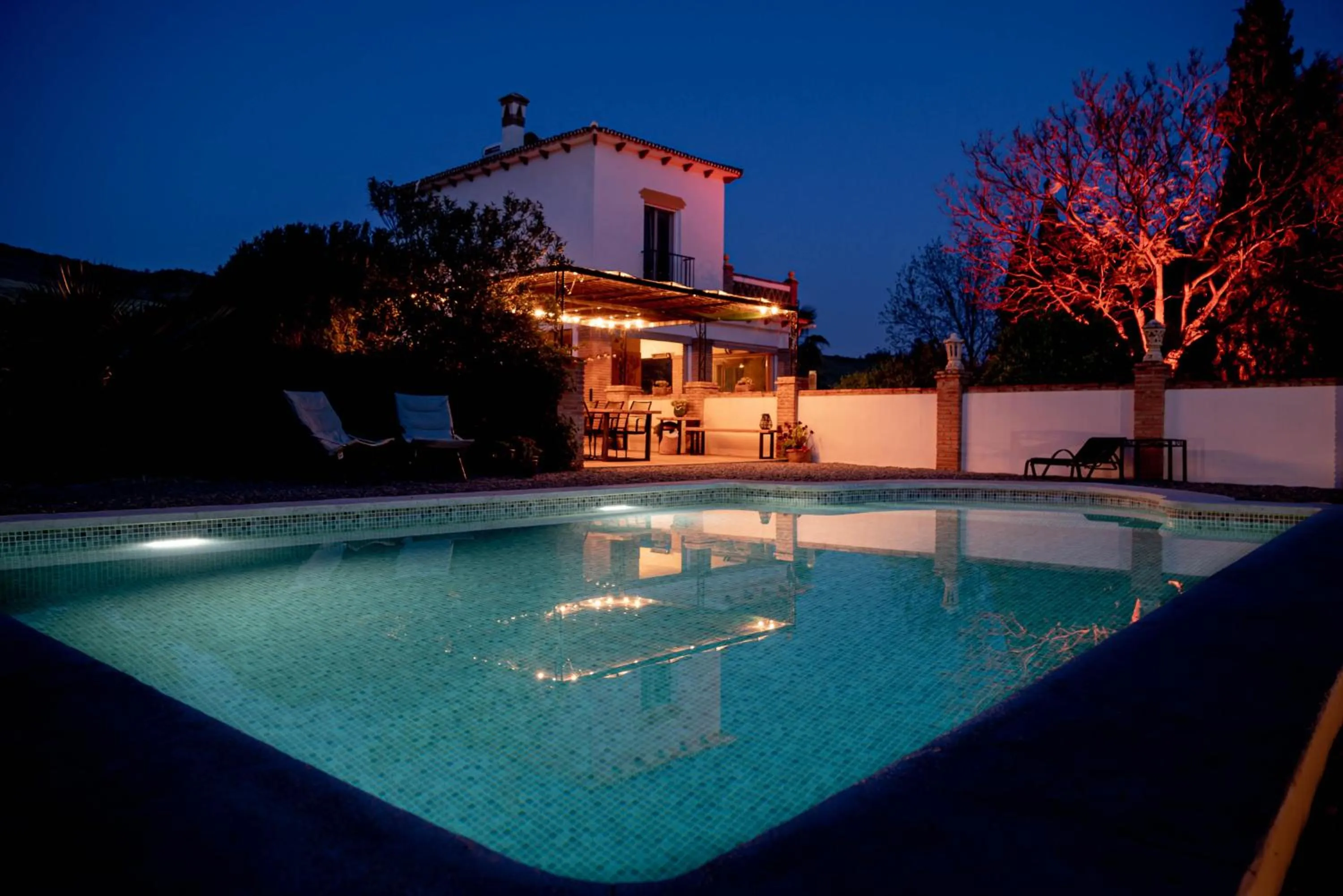 Pool view in Finca El Limonar