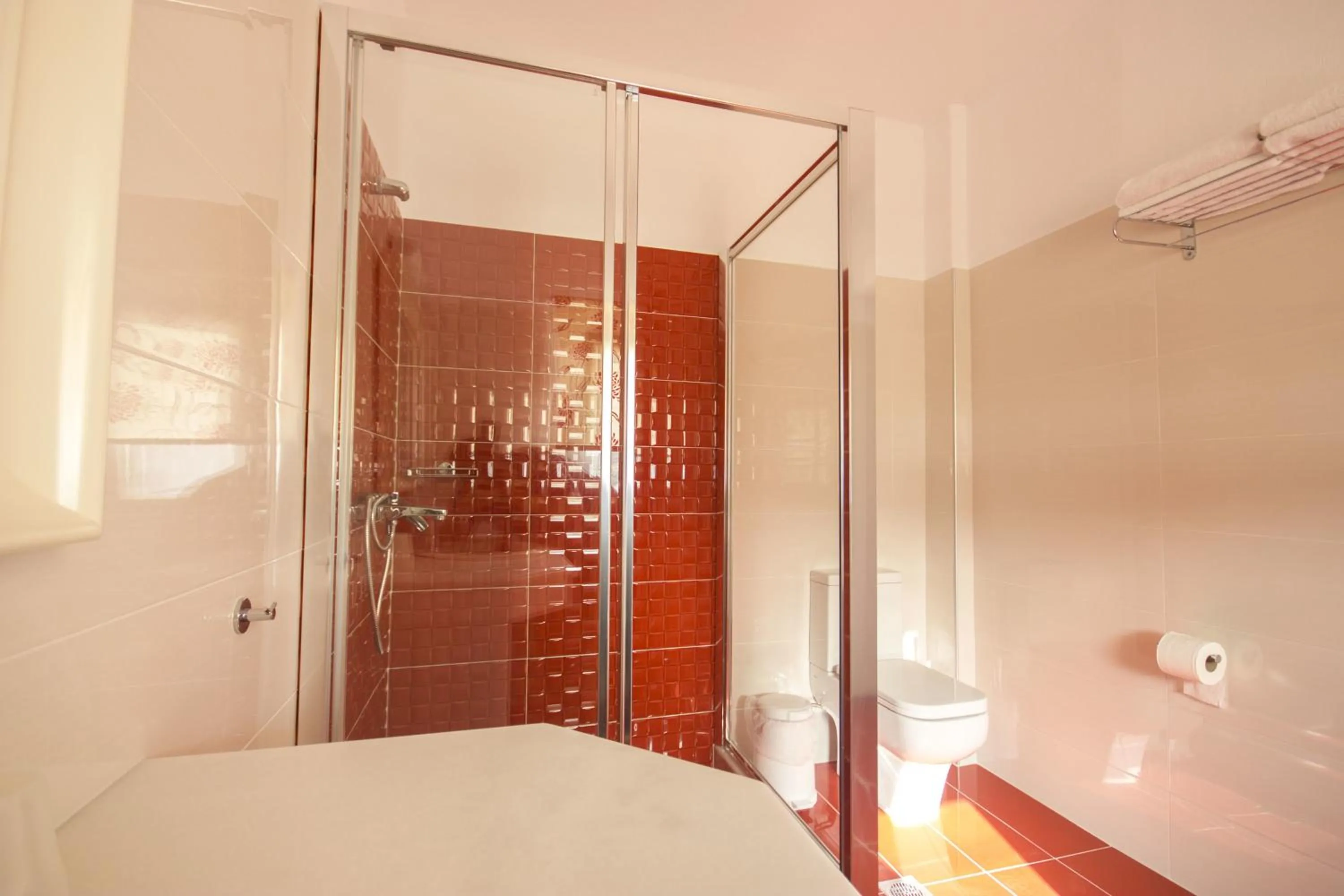 Bathroom, Bed in Anixi Hotel