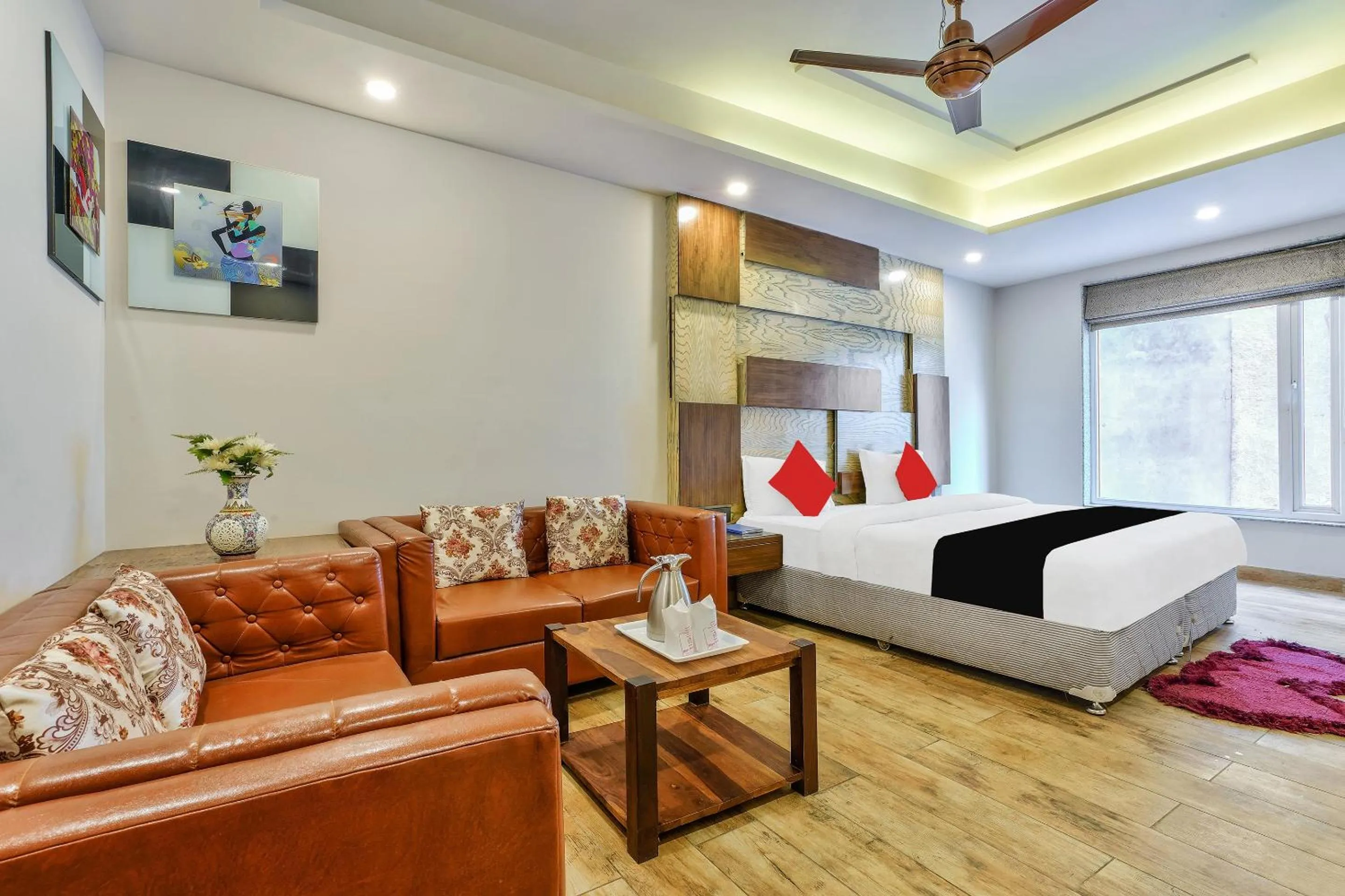 Bed in Staybook Hotel Nitya Maharani, Free Airport Pickup