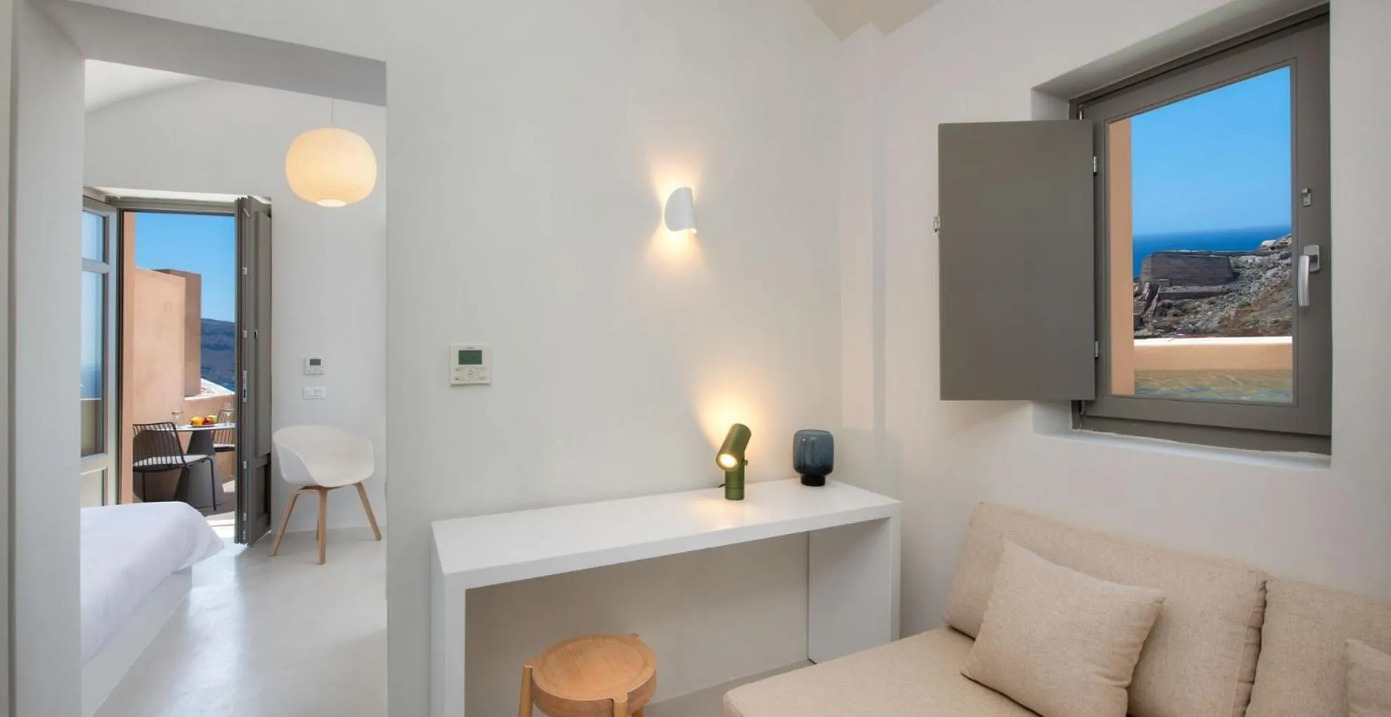 Seating area in Old Castle Oia