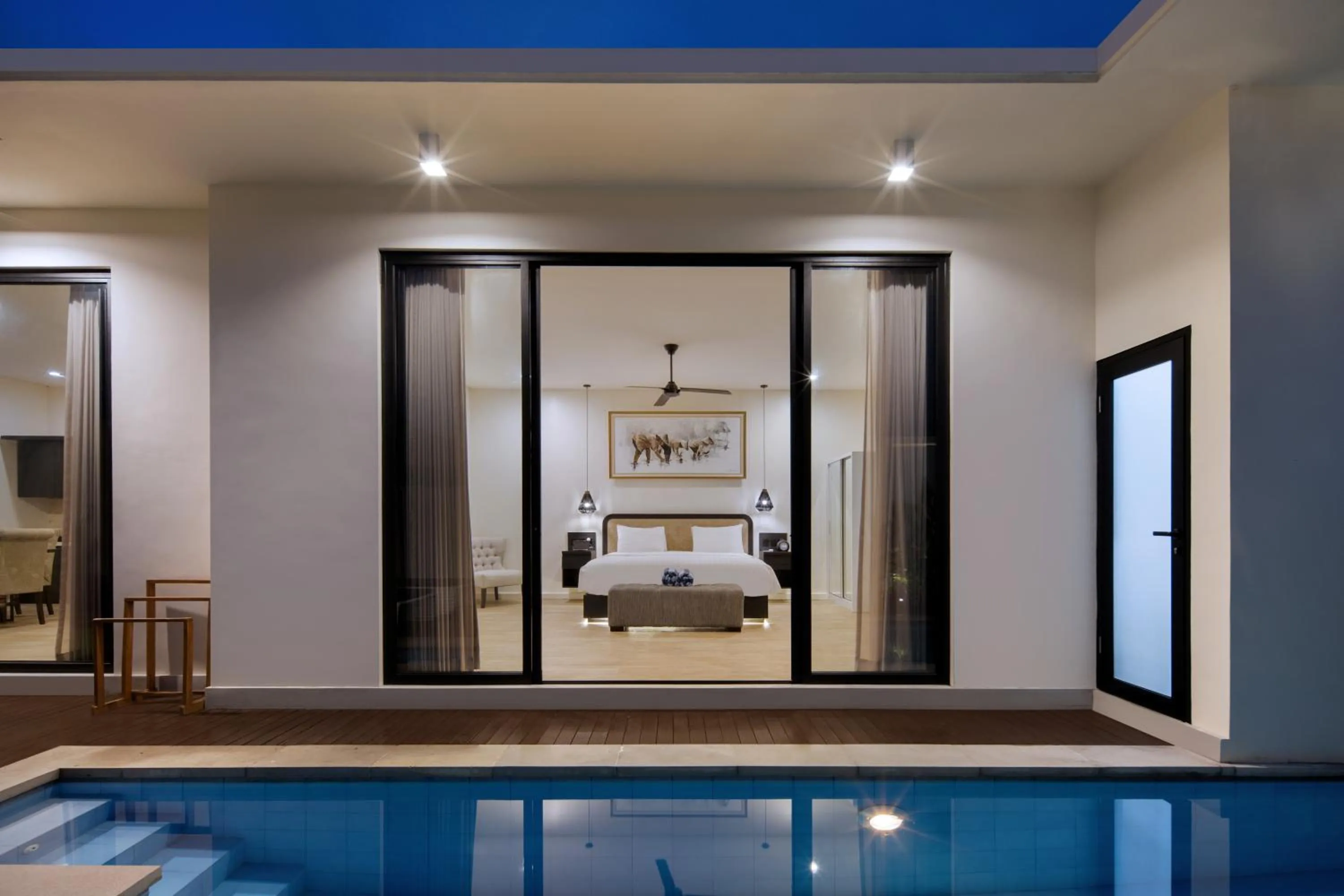 Pool view in The Grand Daha Luxury Villas