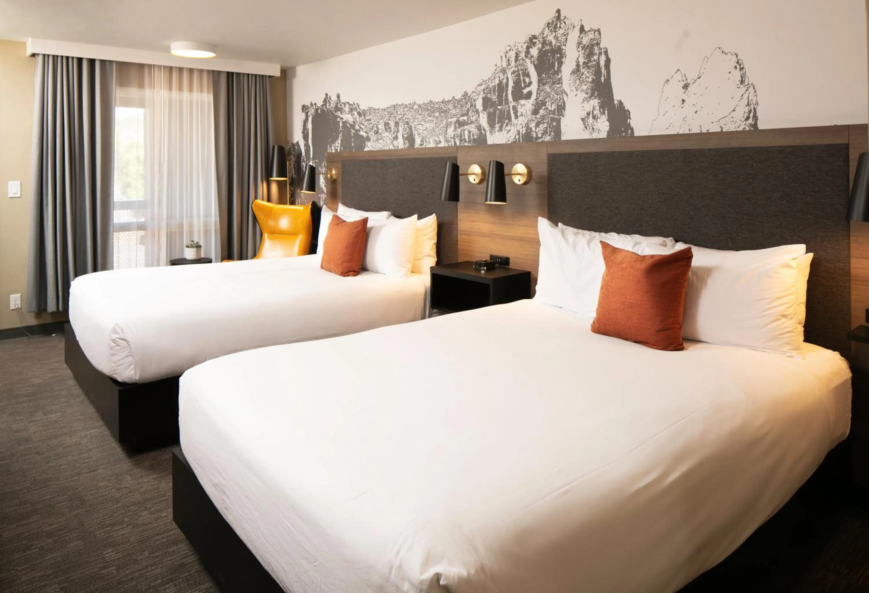 Bed in Waypoint Hotel