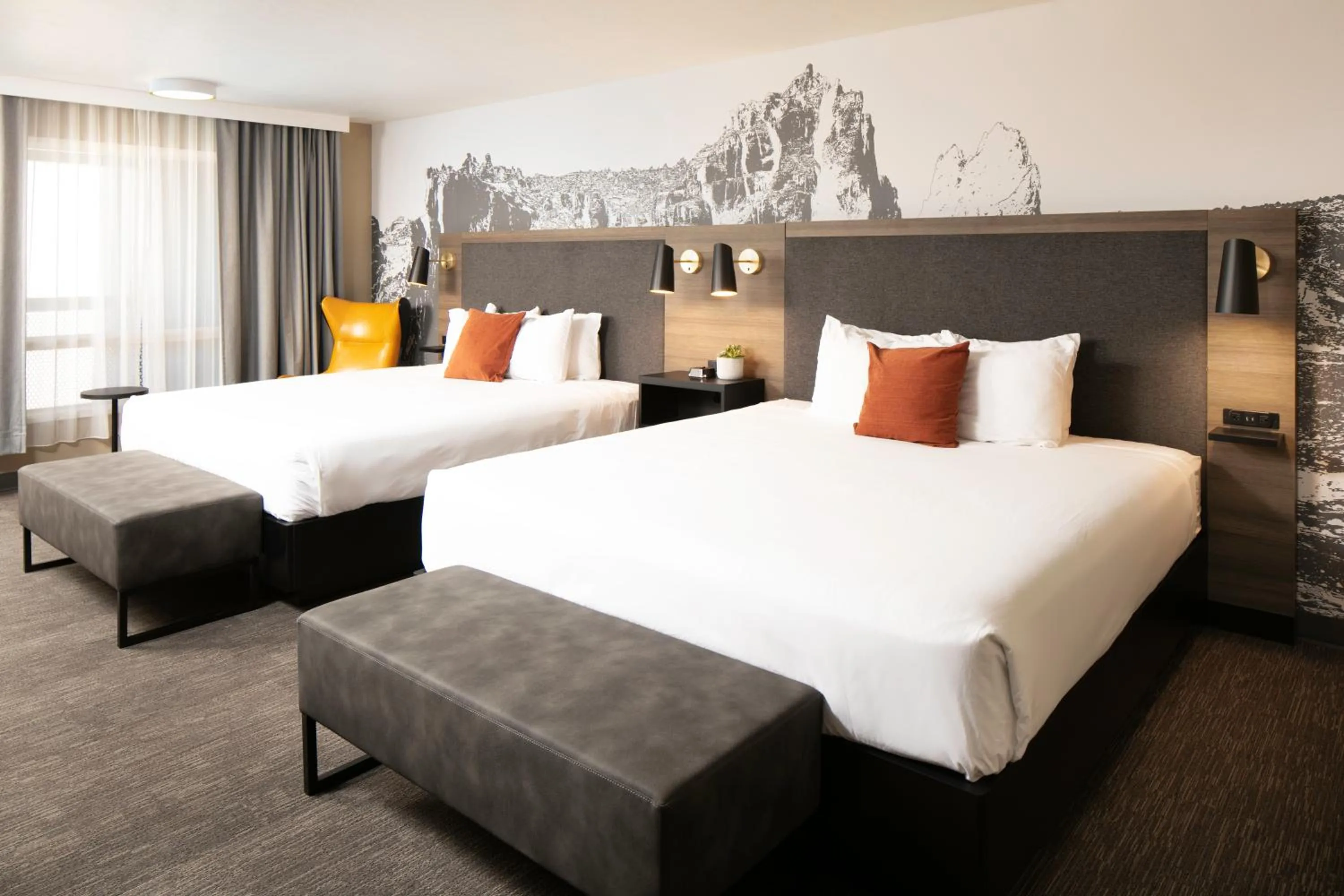 Bed in Waypoint Hotel