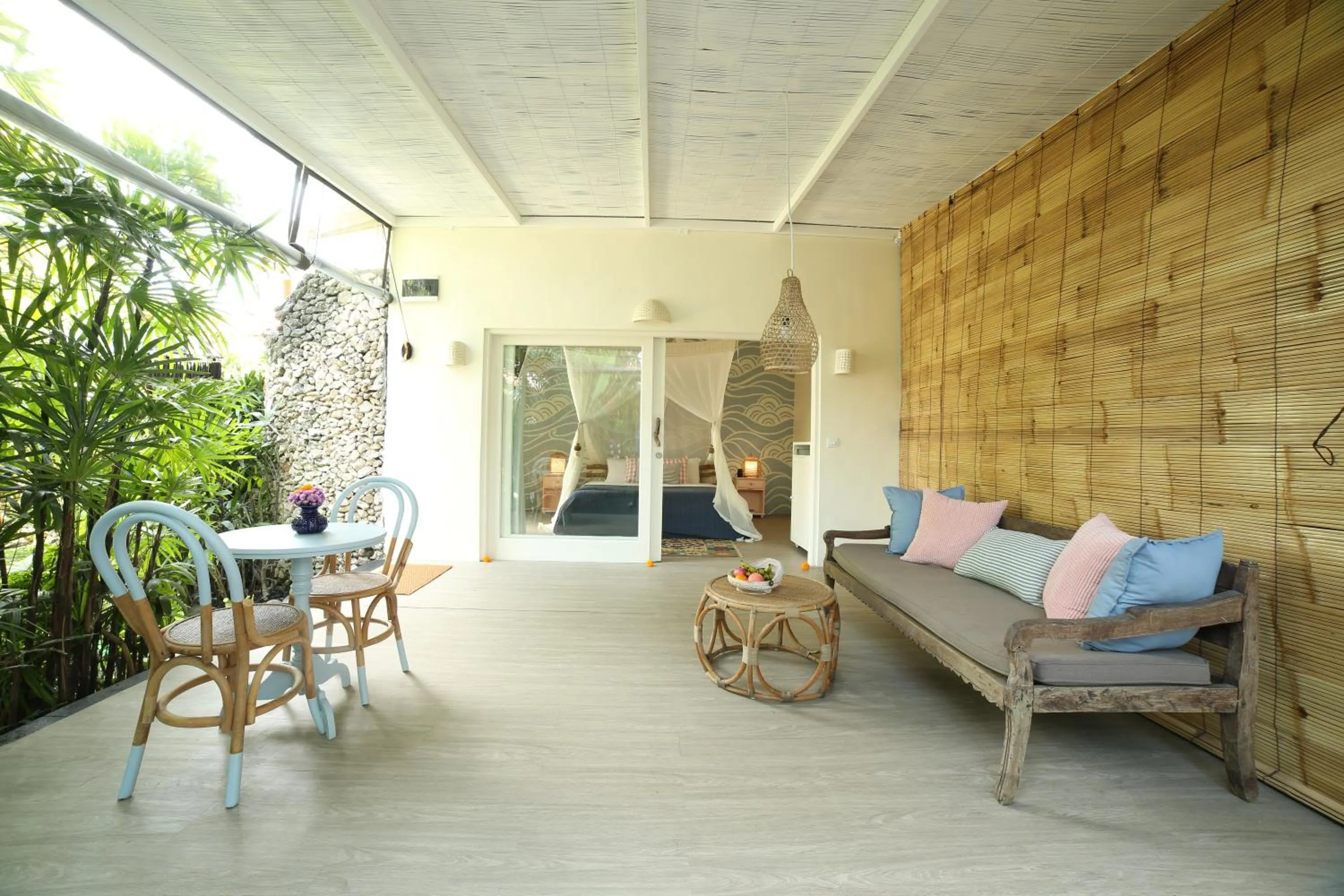 Seating area in The Chillhouse Canggu by BVR Bali Holiday Rentals