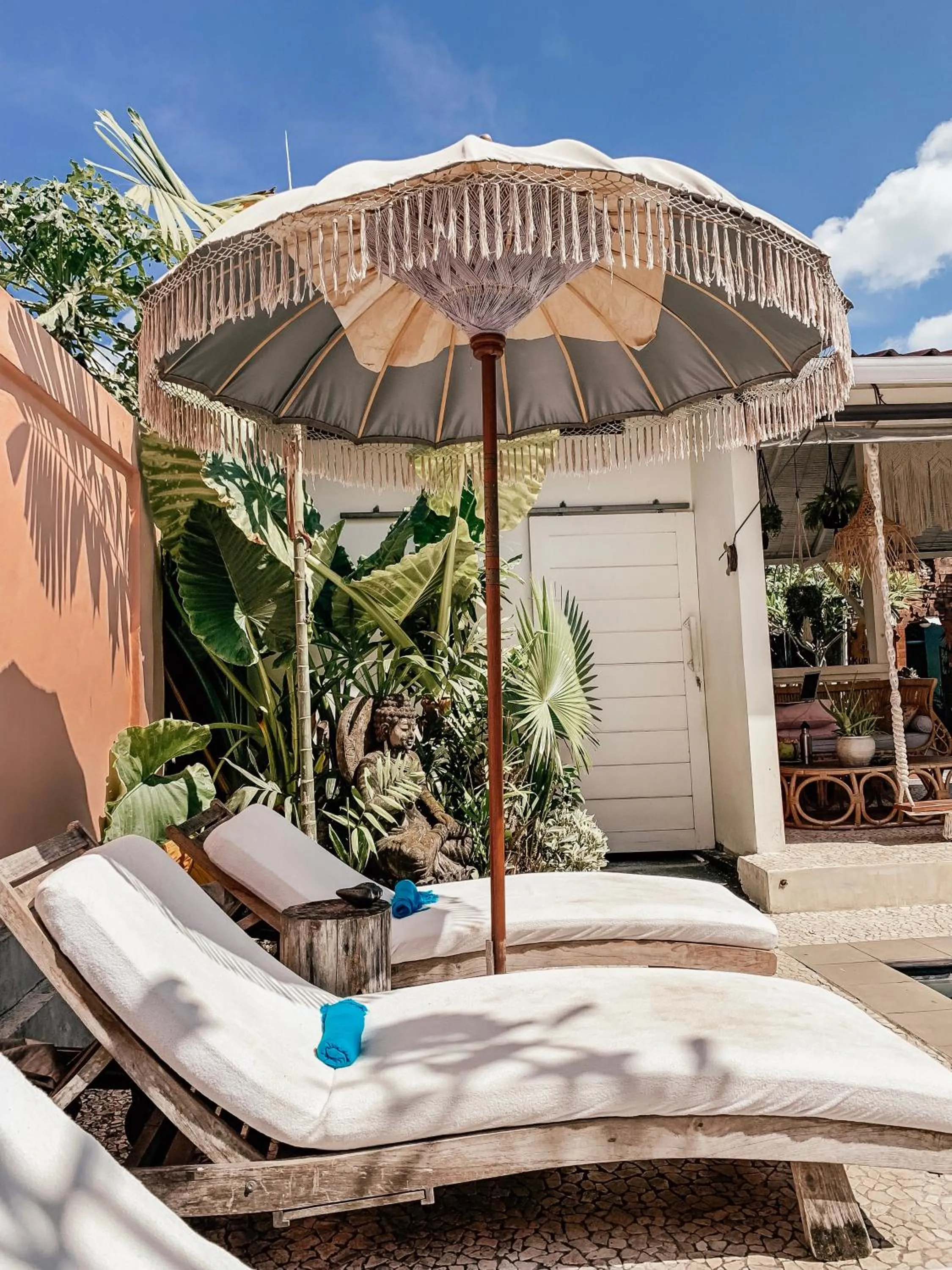 sunbed in The Chillhouse Canggu by BVR Bali Holiday Rentals