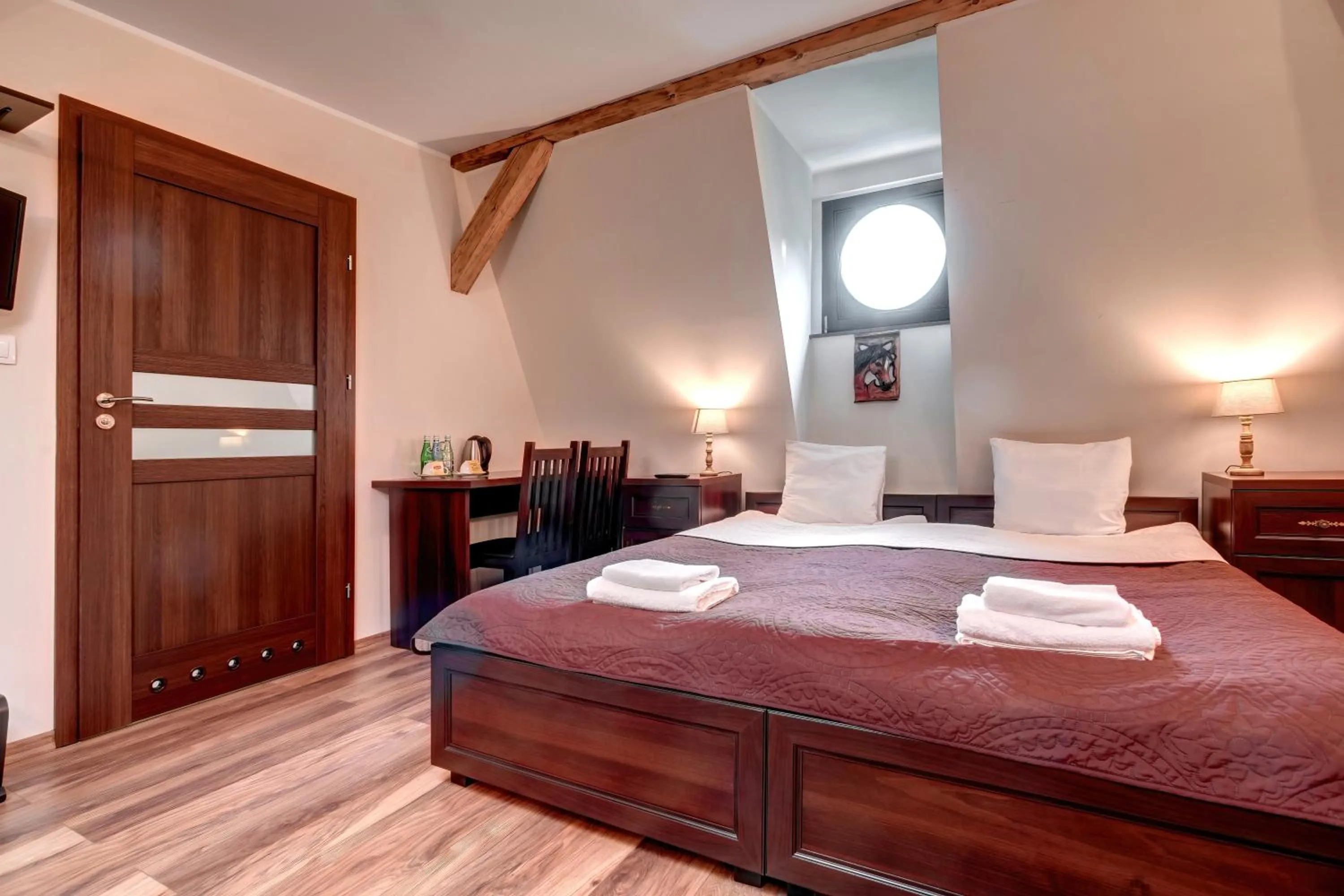 Bed in Hotel Charlotta