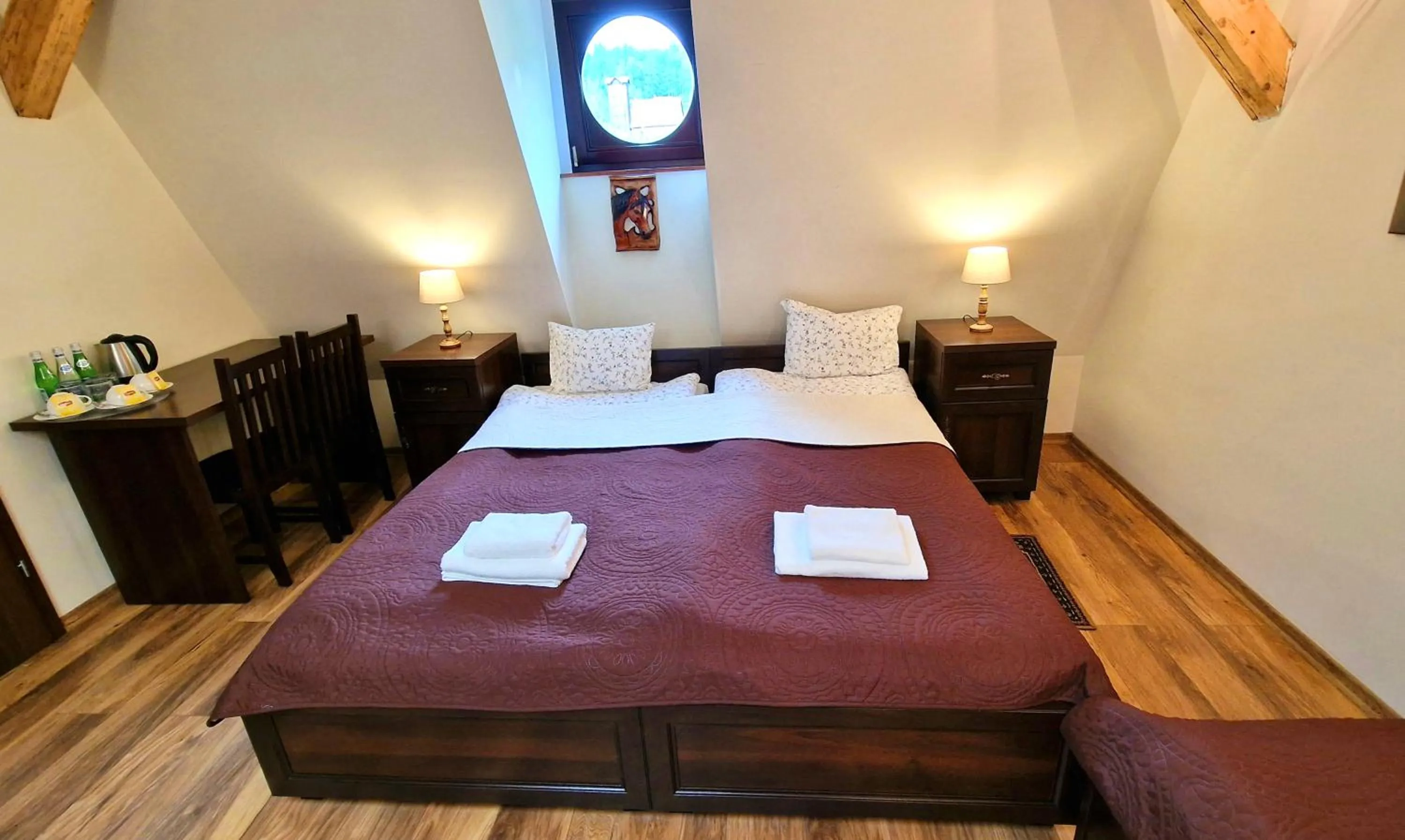 Bed in Hotel Charlotta