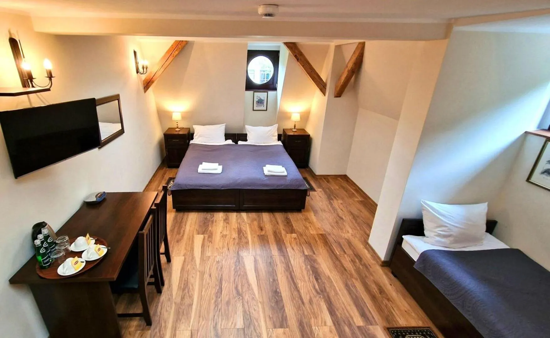 Bed in Hotel Charlotta