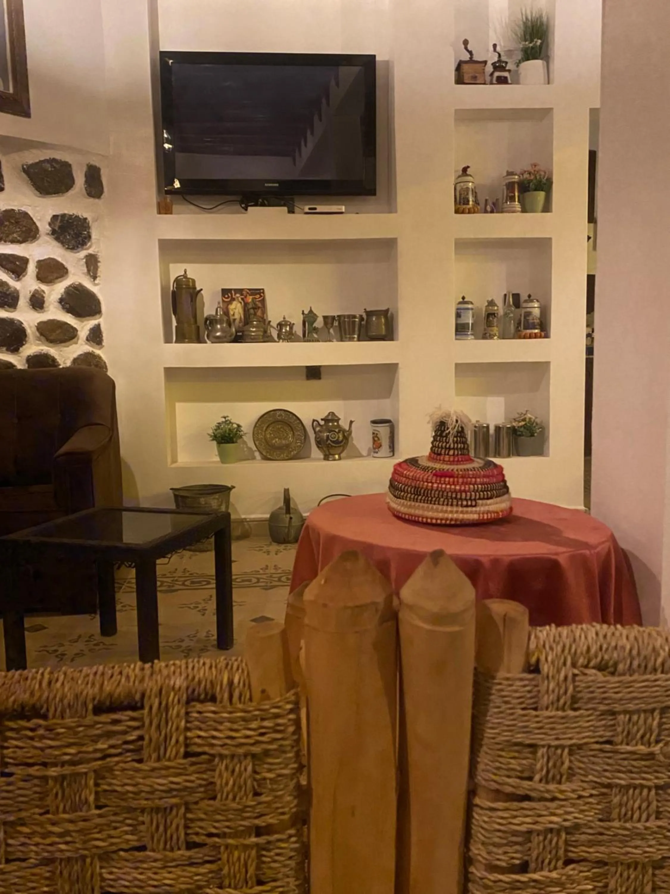 Communal lounge/ TV room in Riad Malak