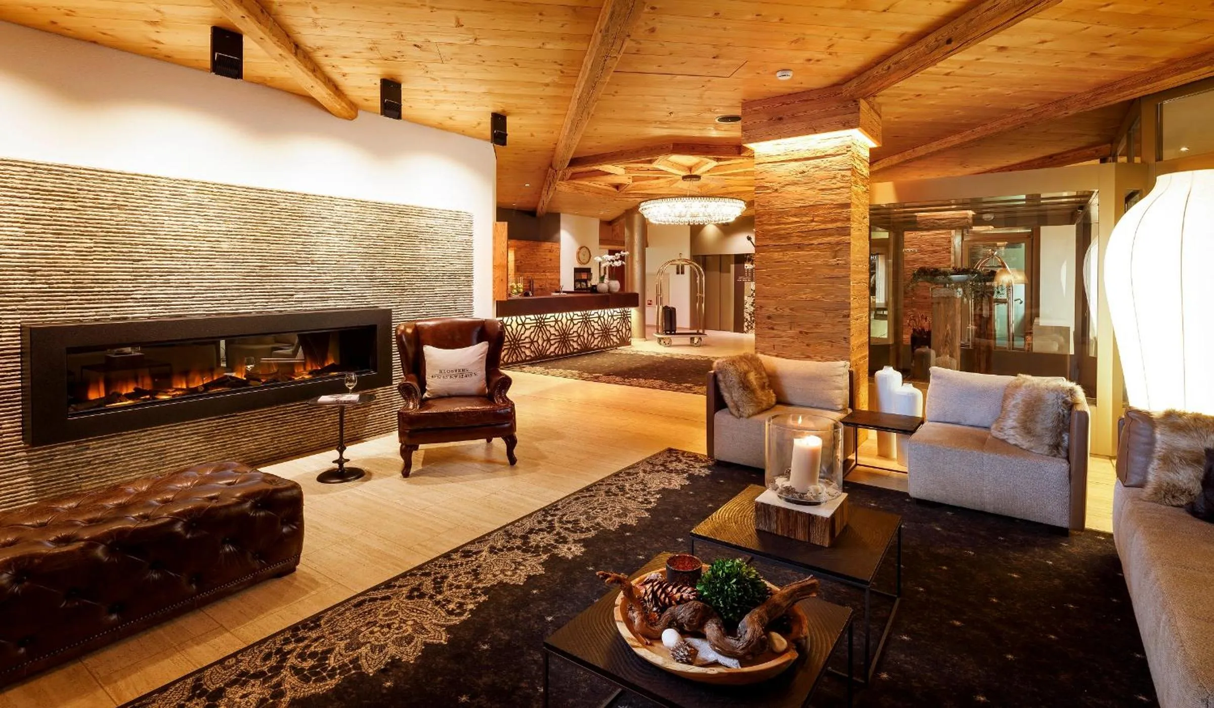 Lobby or reception in Hotel Piz Buin Klosters
