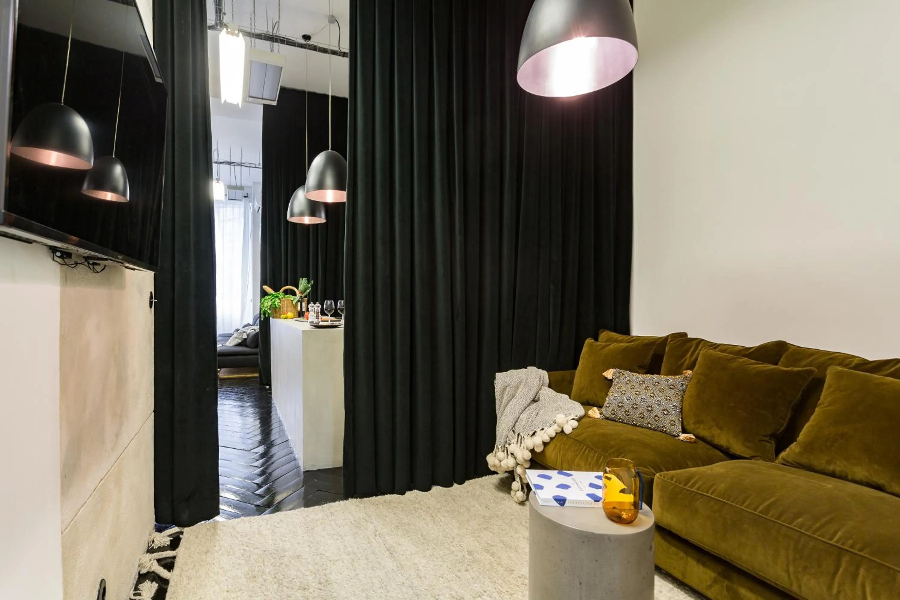Living room in Habitat Parisien - 2BR-2BA - Aircon Loft Montorgueil