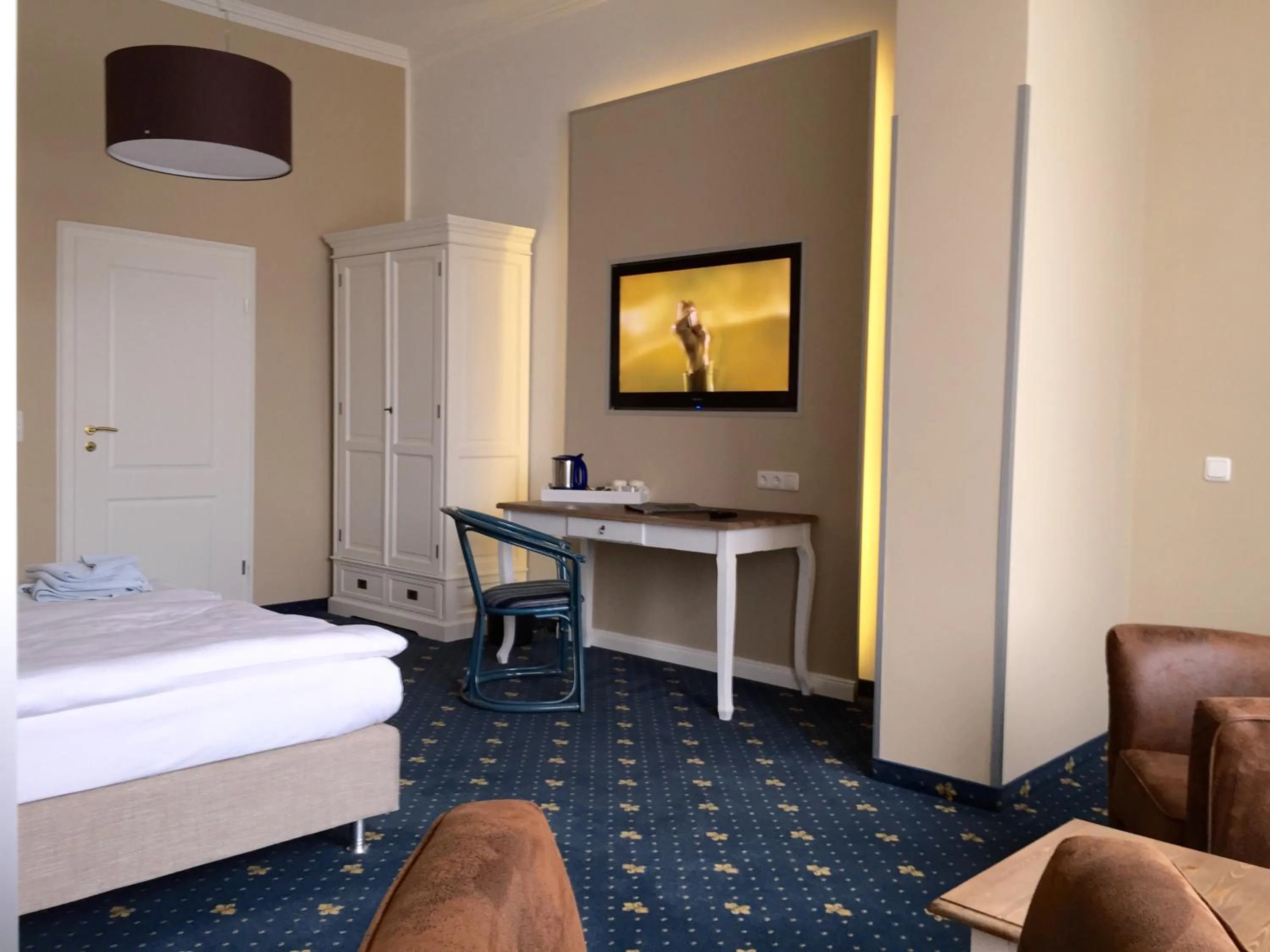 Bed in Hotel Villa Schwanebeck