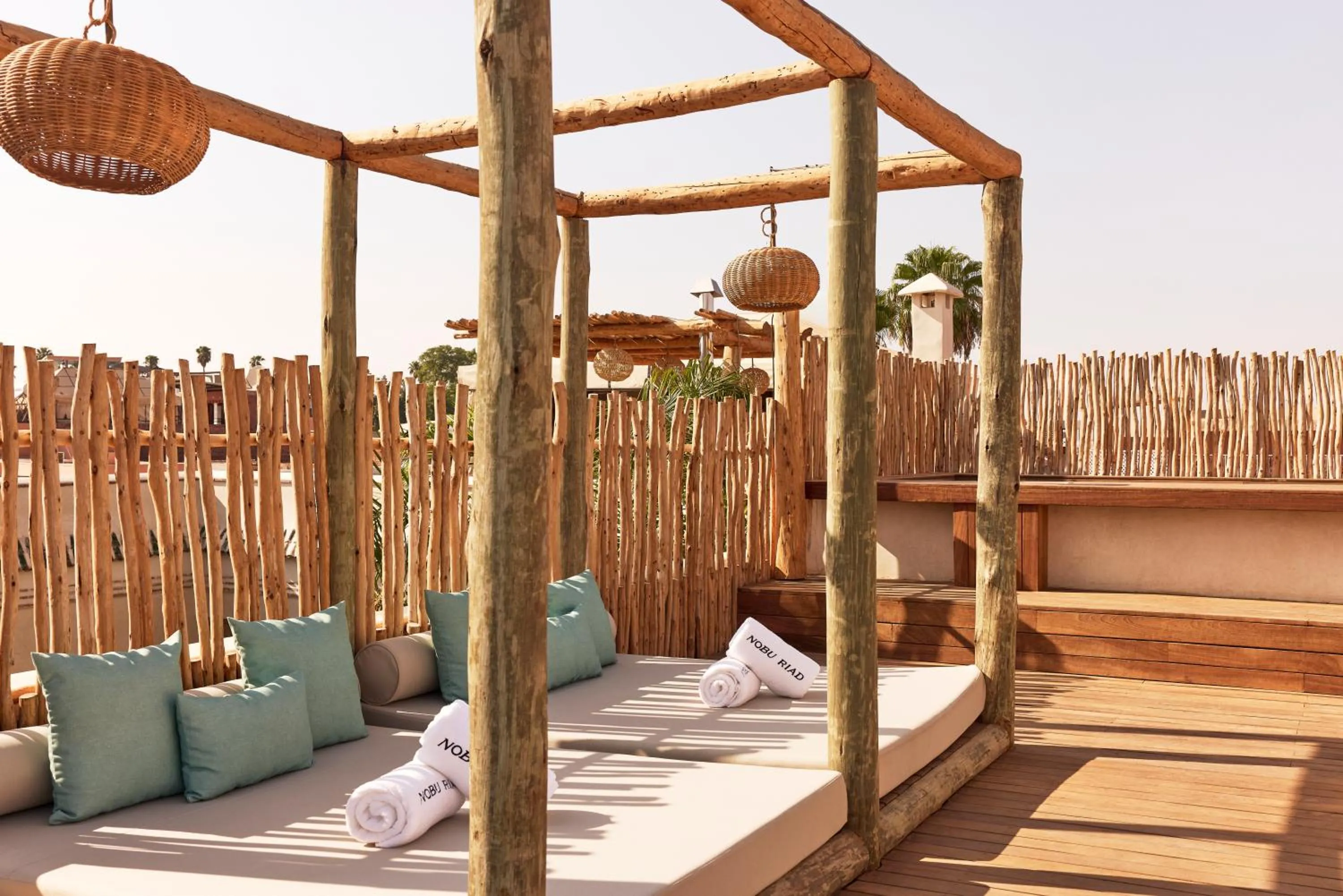 Pool view, Bed in Nobu Hotel Marrakech