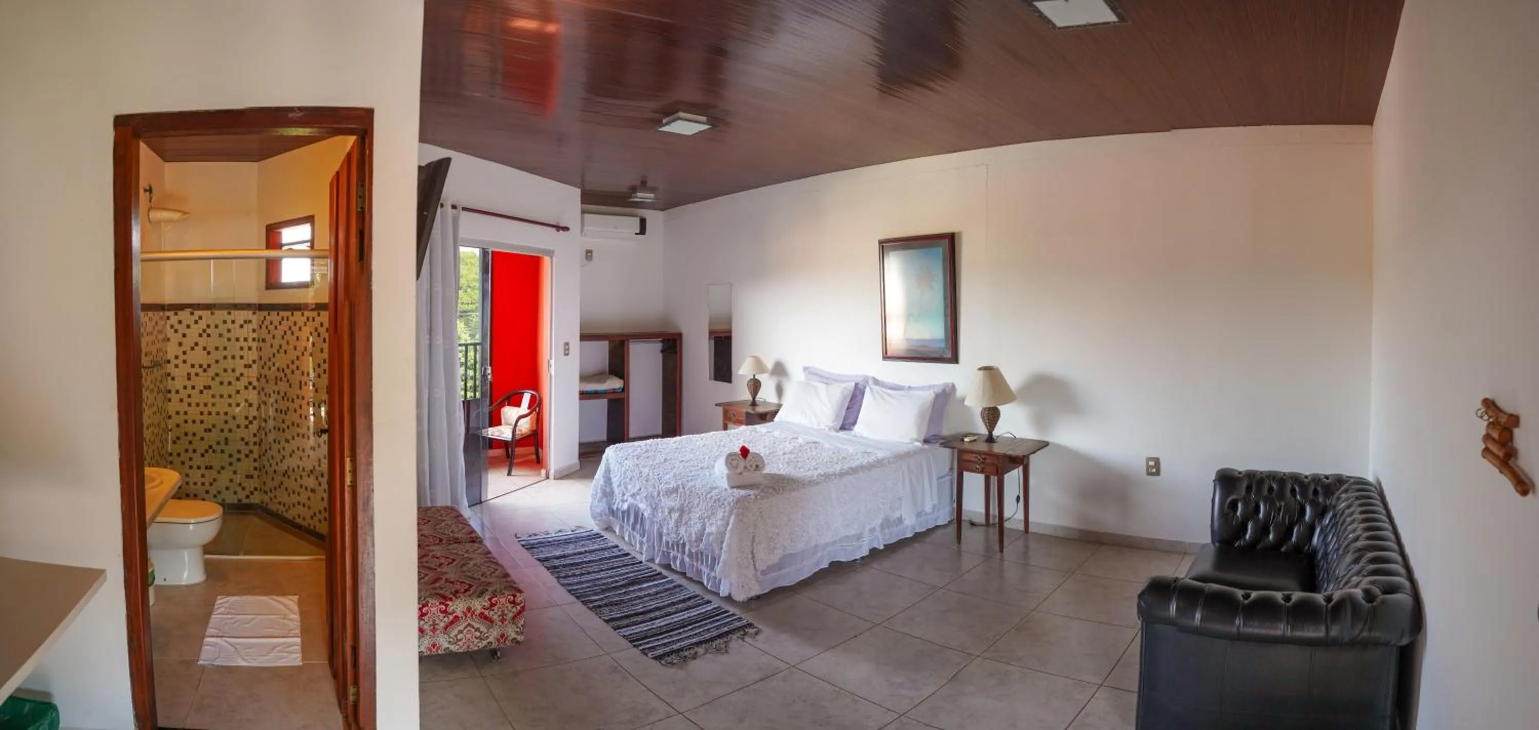 Bed in Pousada Ikabana