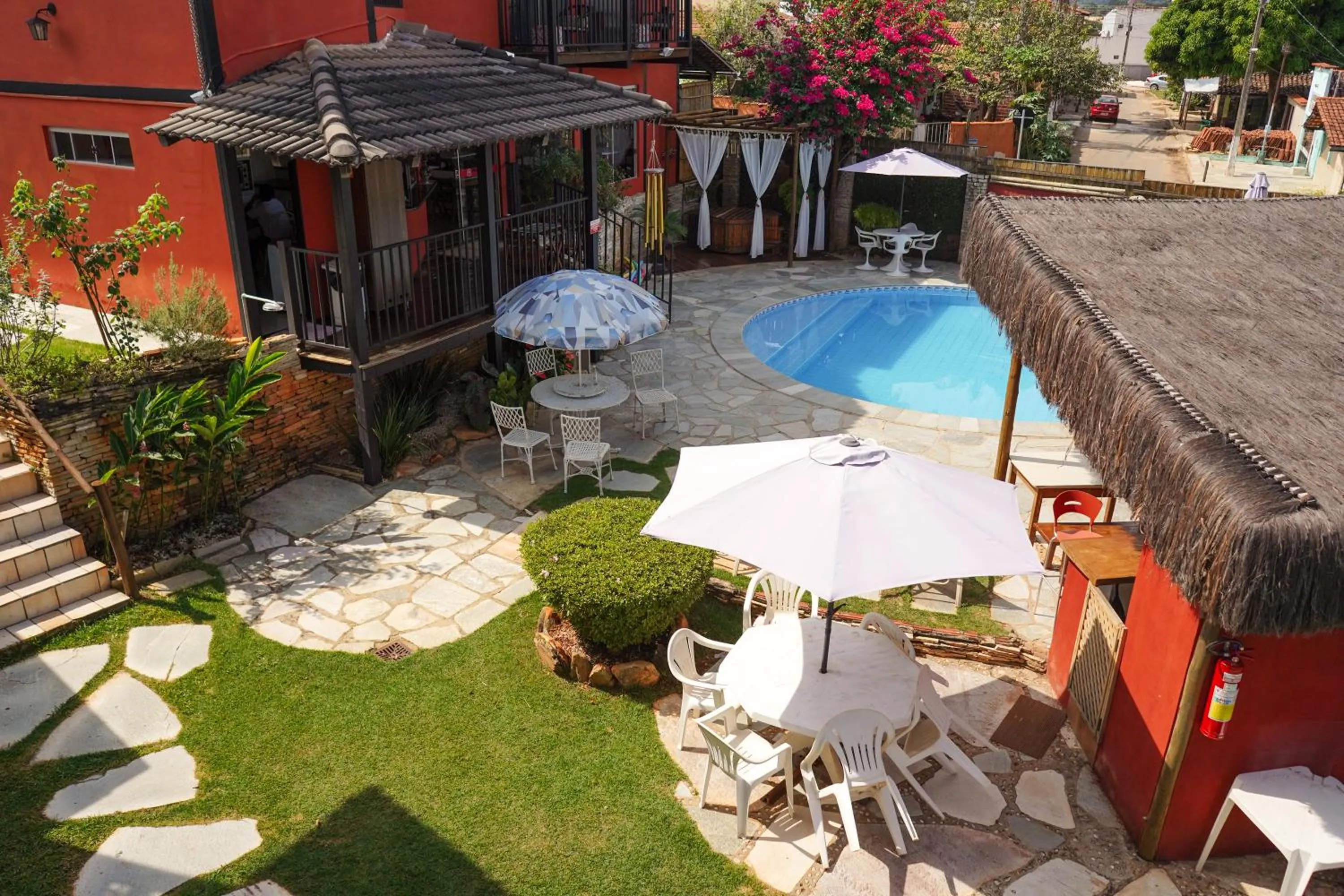 Garden view in Pousada Ikabana